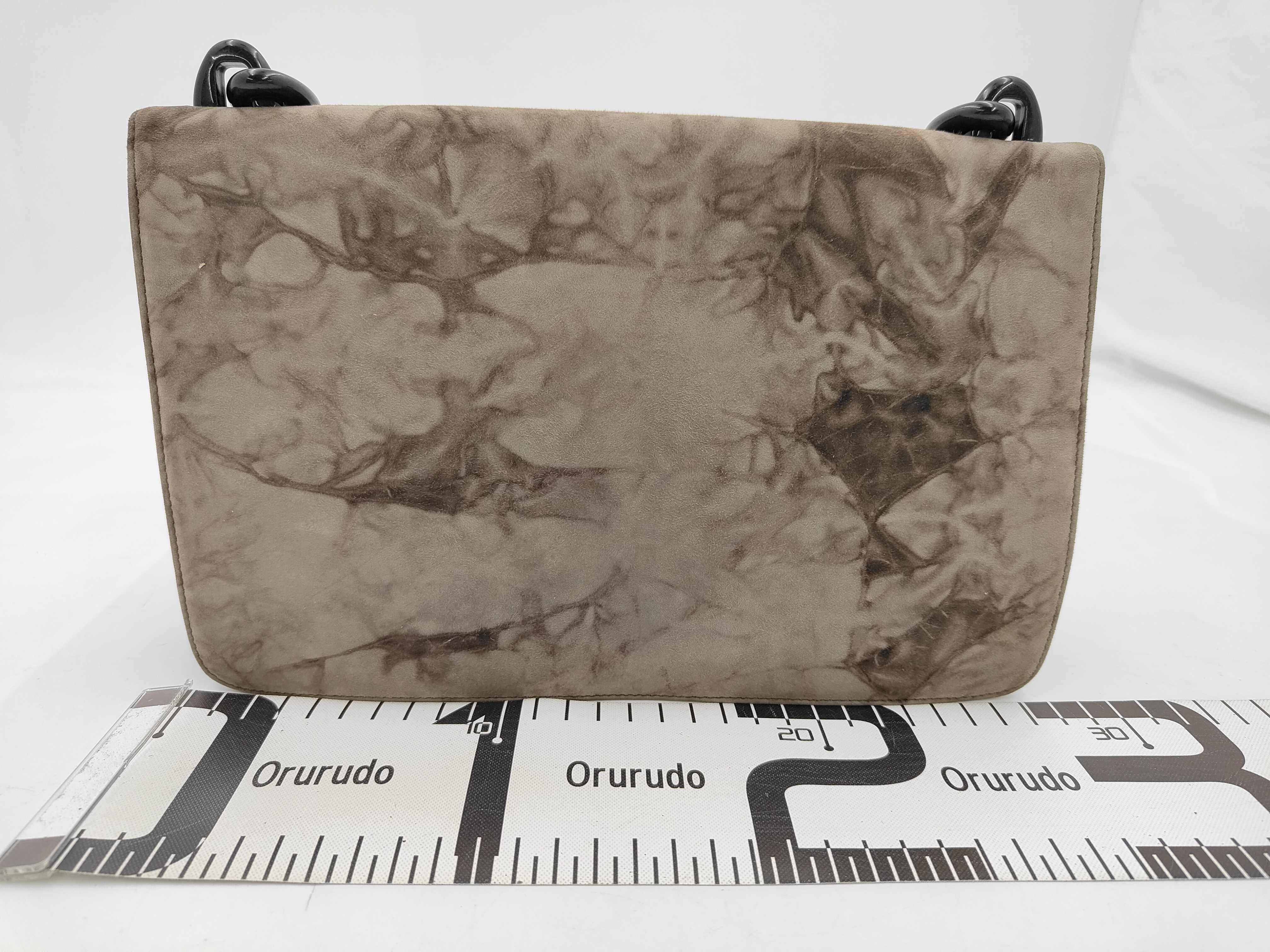 Suede Shoulder Bag with Chain — view 2