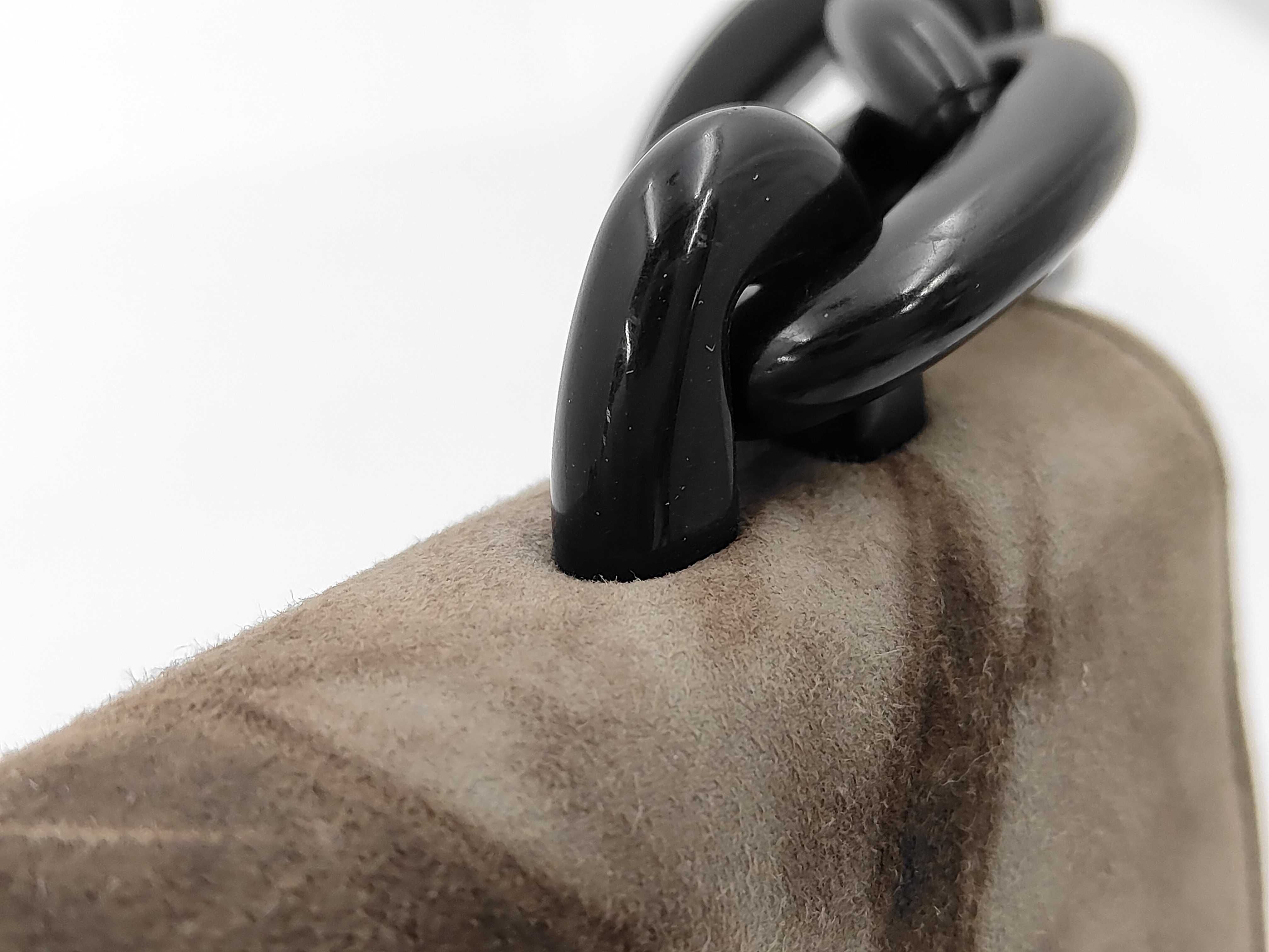 Suede Shoulder Bag with Chain — view 3