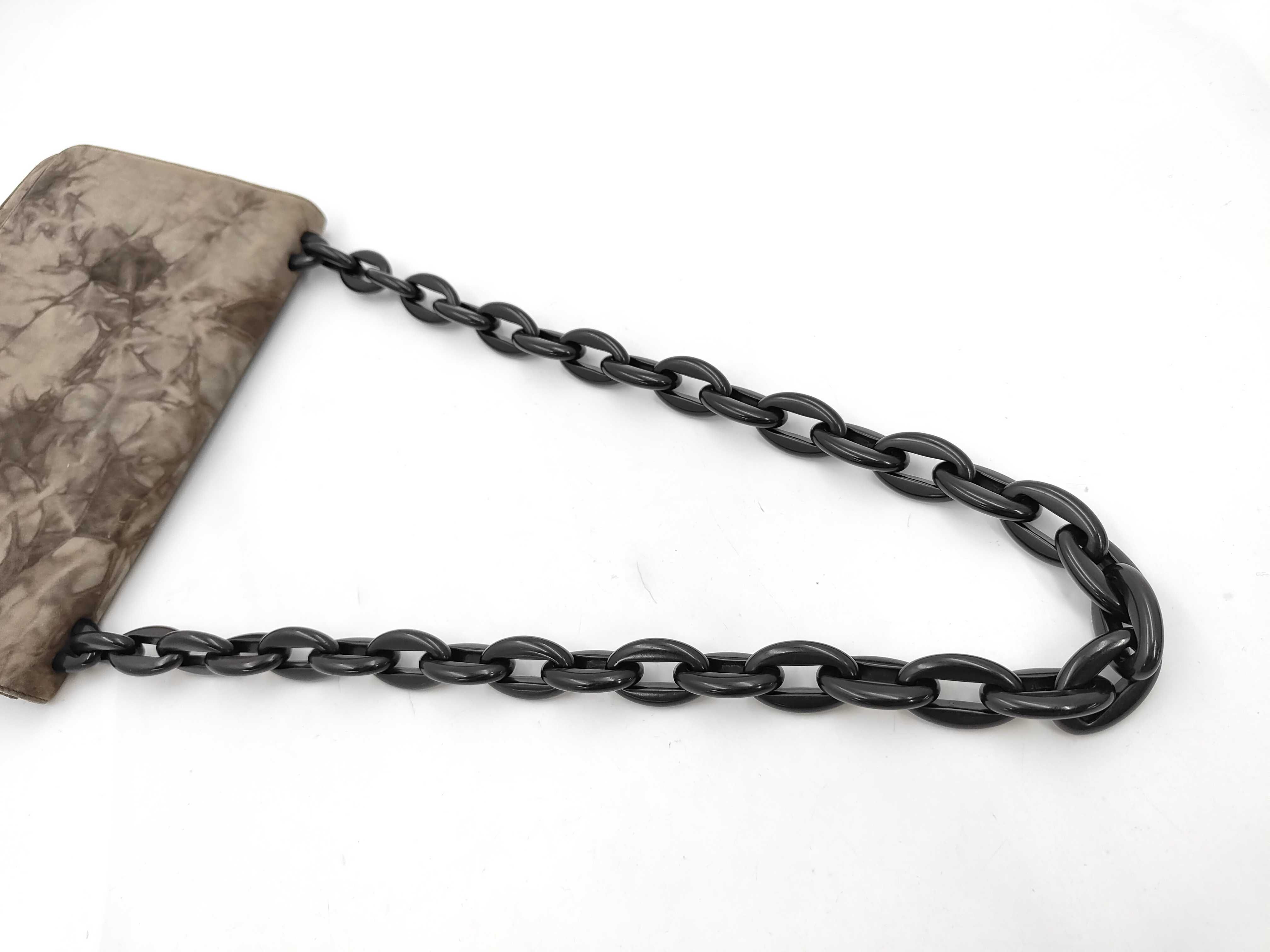 Suede Shoulder Bag with Chain — view 4