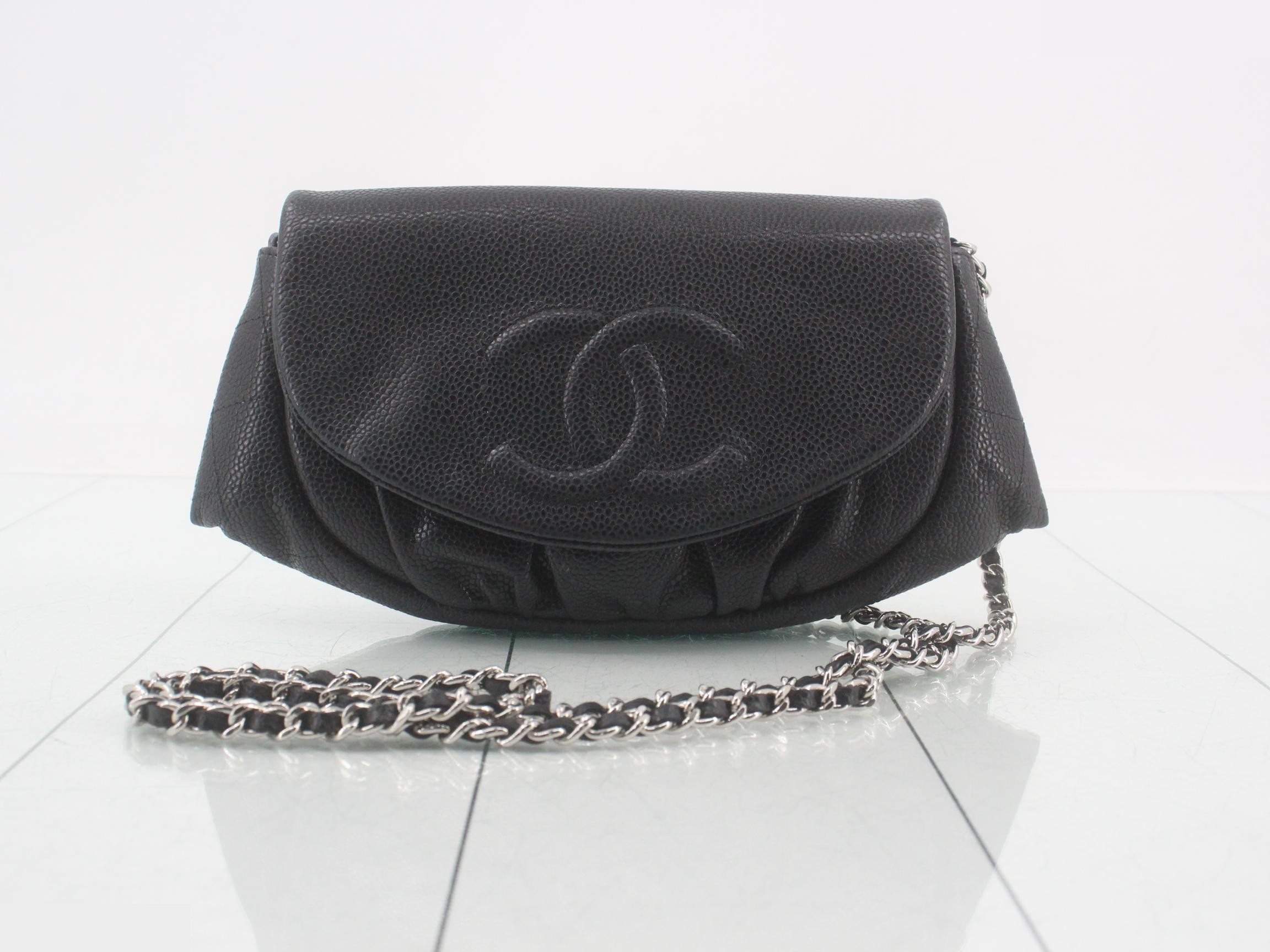 Caviar leather, Coco Mark, Half Moon, Chain Shoulder Bag