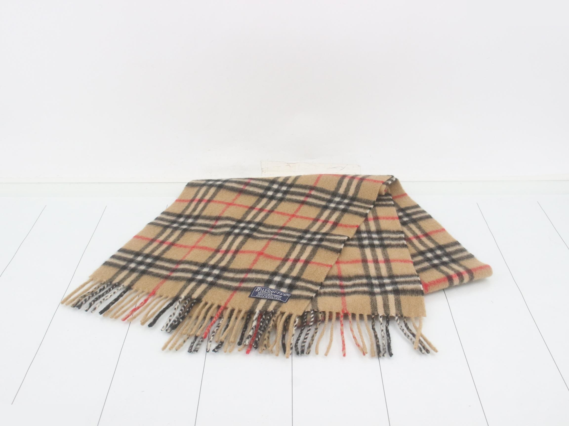 100% Cashmere Nova Check Scarf — view 2