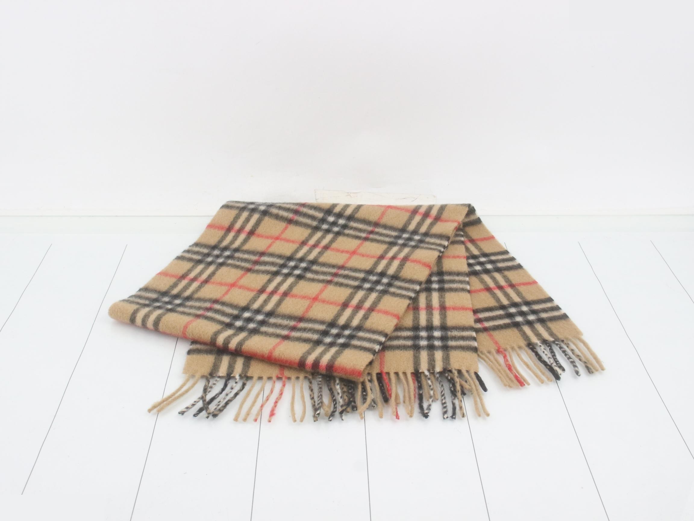 100% Cashmere Nova Check Scarf — view 3