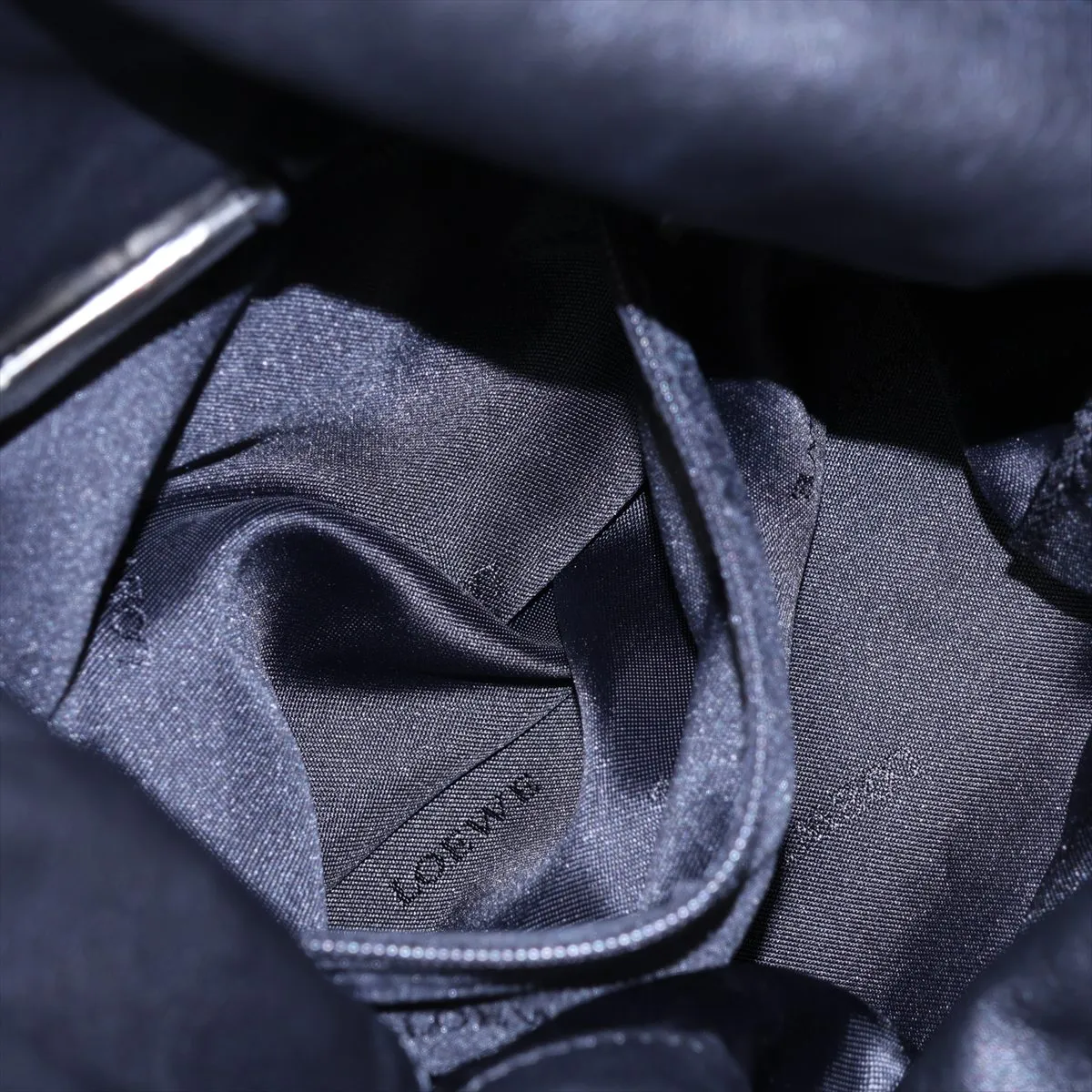 Leather Shoulder Bag, Black — view 7