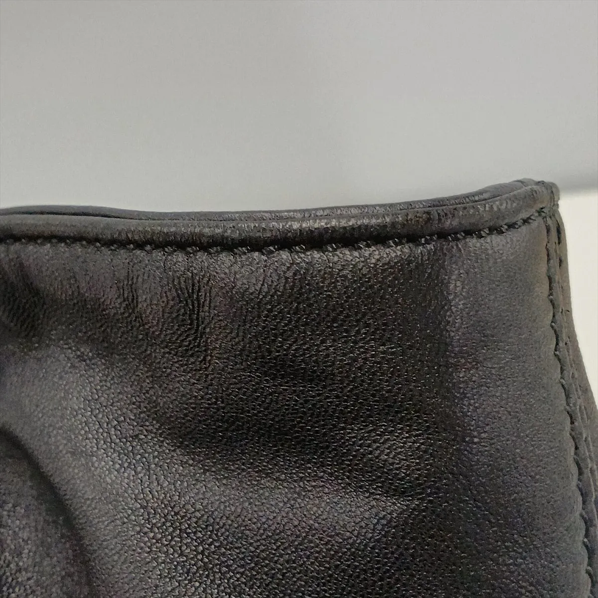 Leather Shoulder Bag, Black — view 10