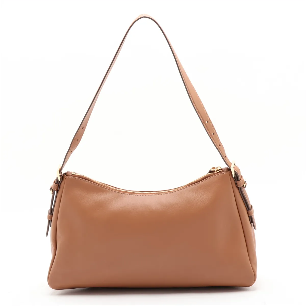 Aimé Large 1BC228 Leather Shoulder Bag Brown — view 2