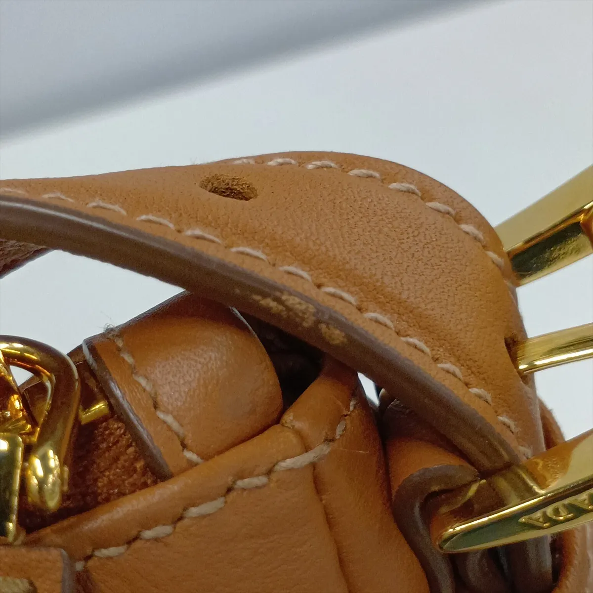 Aimé Large 1BC228 Leather Shoulder Bag Brown — view 12