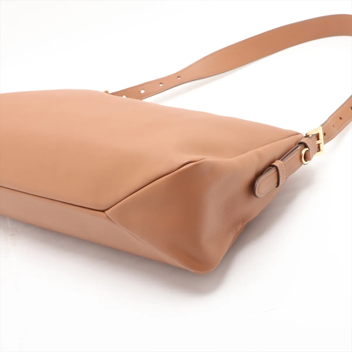 Aimé Large 1BC228 Leather Shoulder Bag Brown — view 3