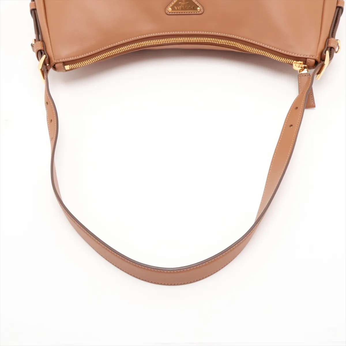 Aimé Large 1BC228 Leather Shoulder Bag Brown — view 5