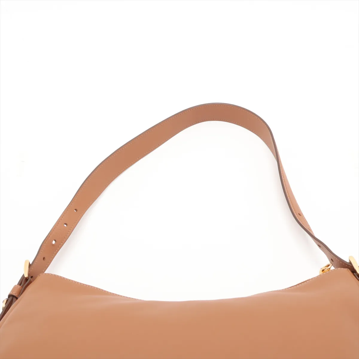 Aimé Large 1BC228 Leather Shoulder Bag Brown — view 6