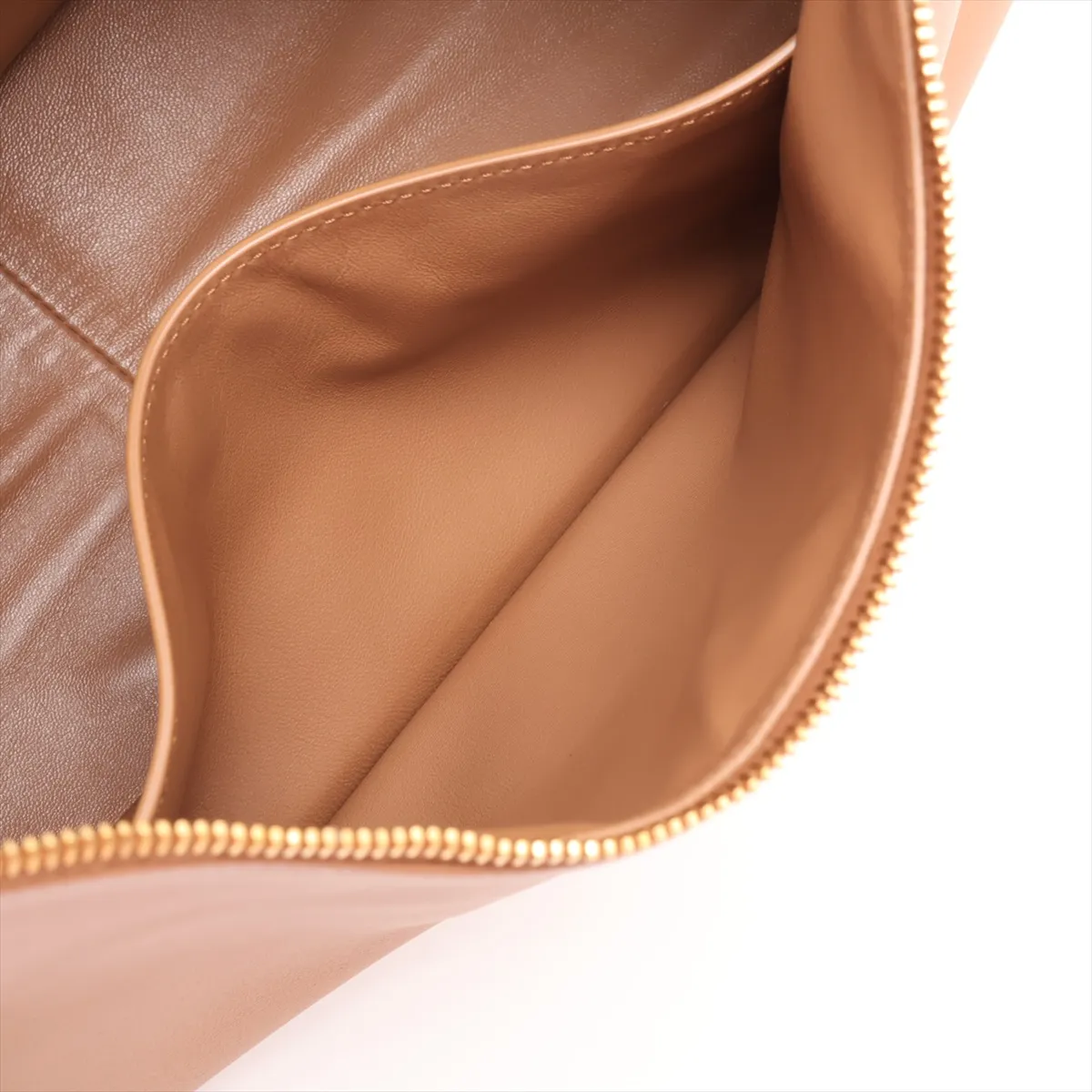 Aimé Large 1BC228 Leather Shoulder Bag Brown — view 9