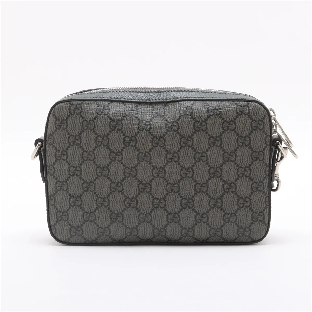GG Supreme PVC x Leather Shoulder Bag Gray 699439 — view 2
