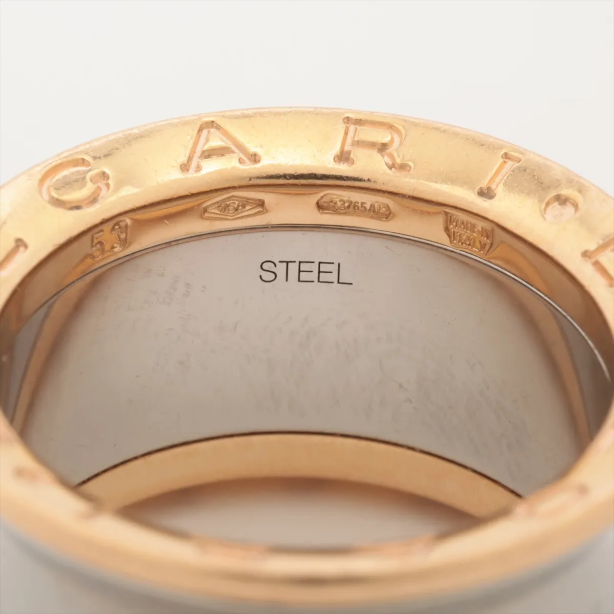 B.zero1 Anish Kapoor Ring, 750 (PG) x SS, 10.4g, Size 53, FC06106, Metal wear. — view 3