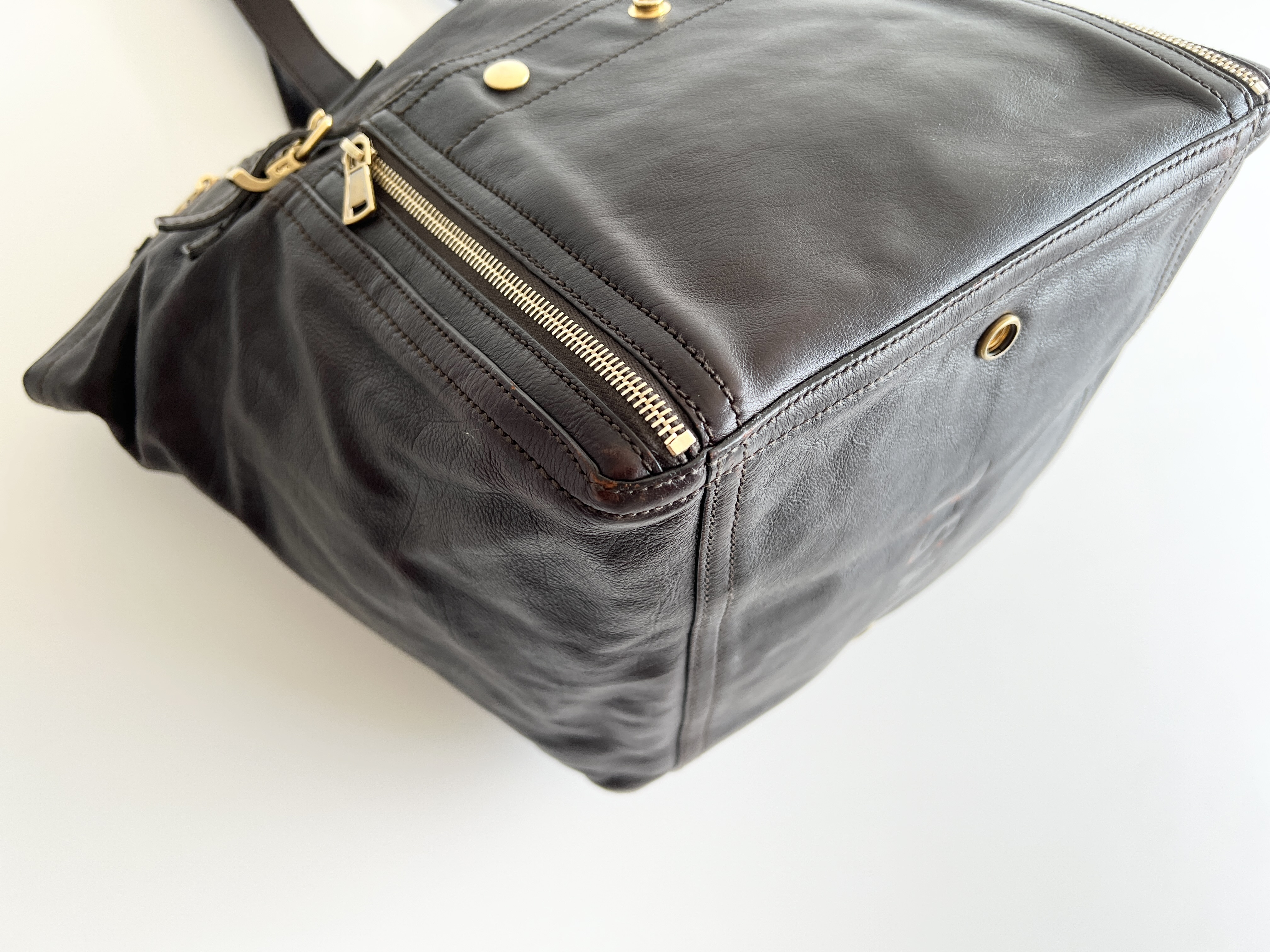 Rive Gauche Downtown Leather Suede Tote Bag Handbag Tote Bag — view 11
