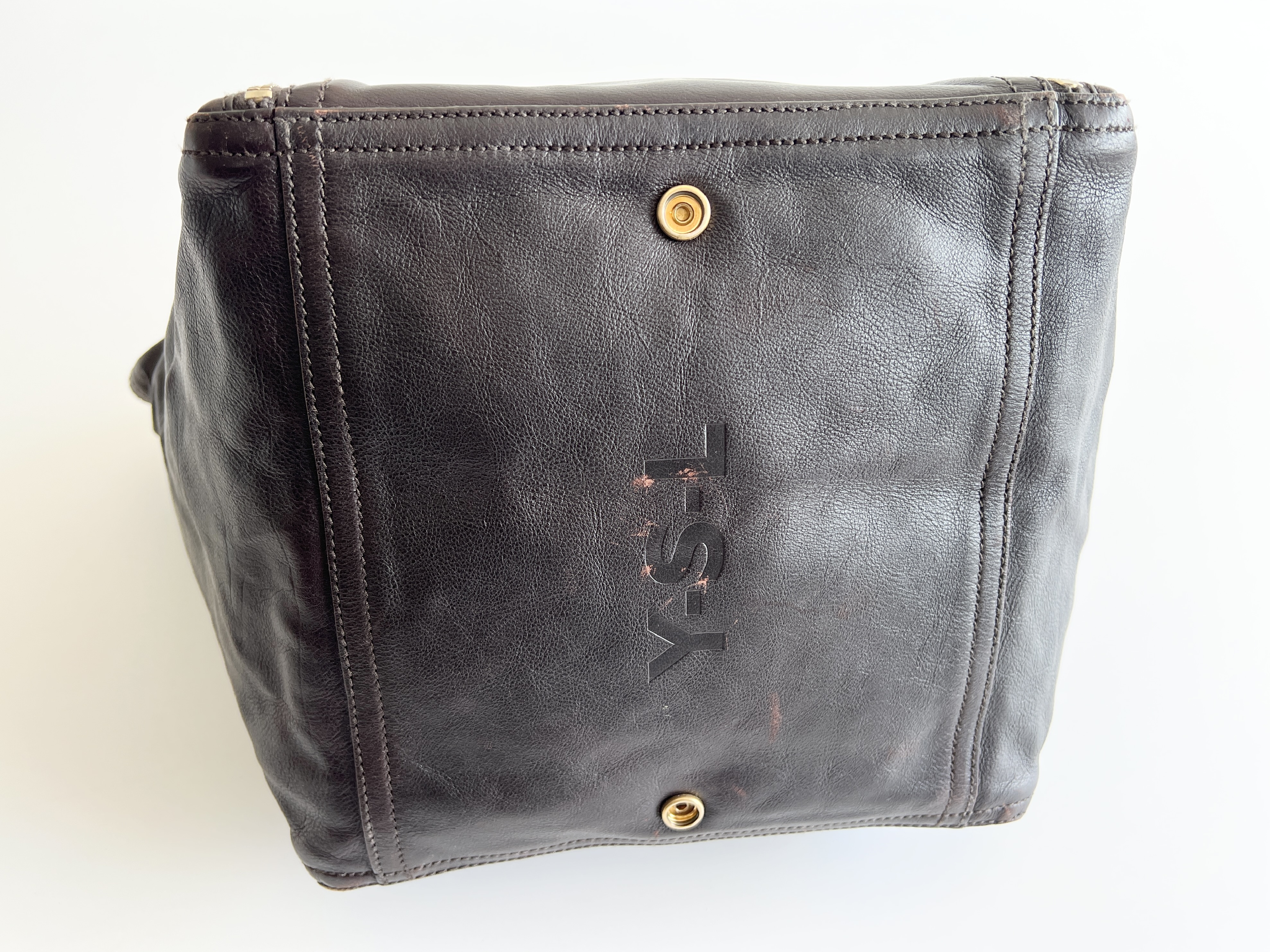 Rive Gauche Downtown Leather Suede Tote Bag Handbag Tote Bag — view 15