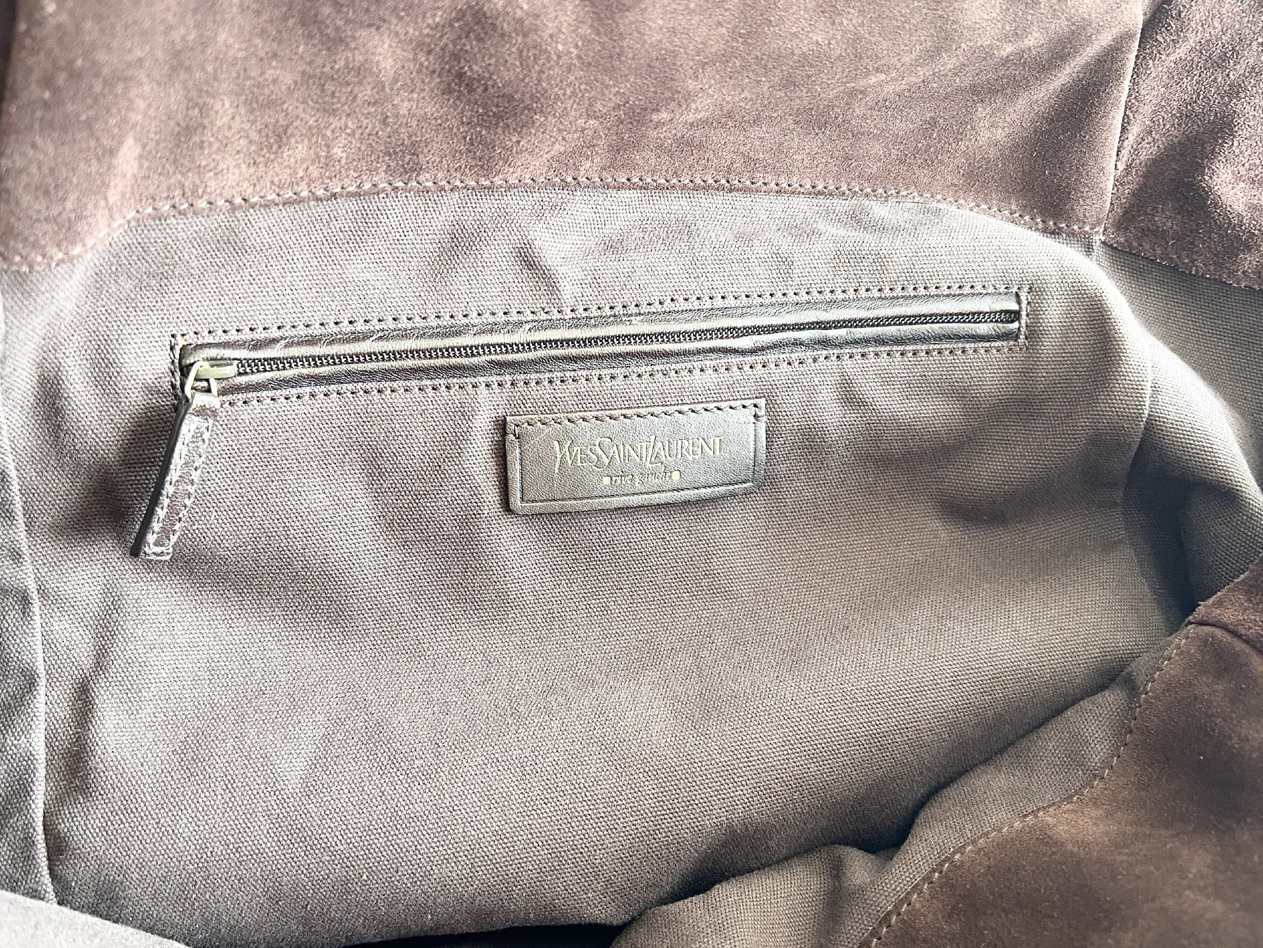 Rive Gauche Downtown Leather Suede Tote Bag Handbag Tote Bag — view 7