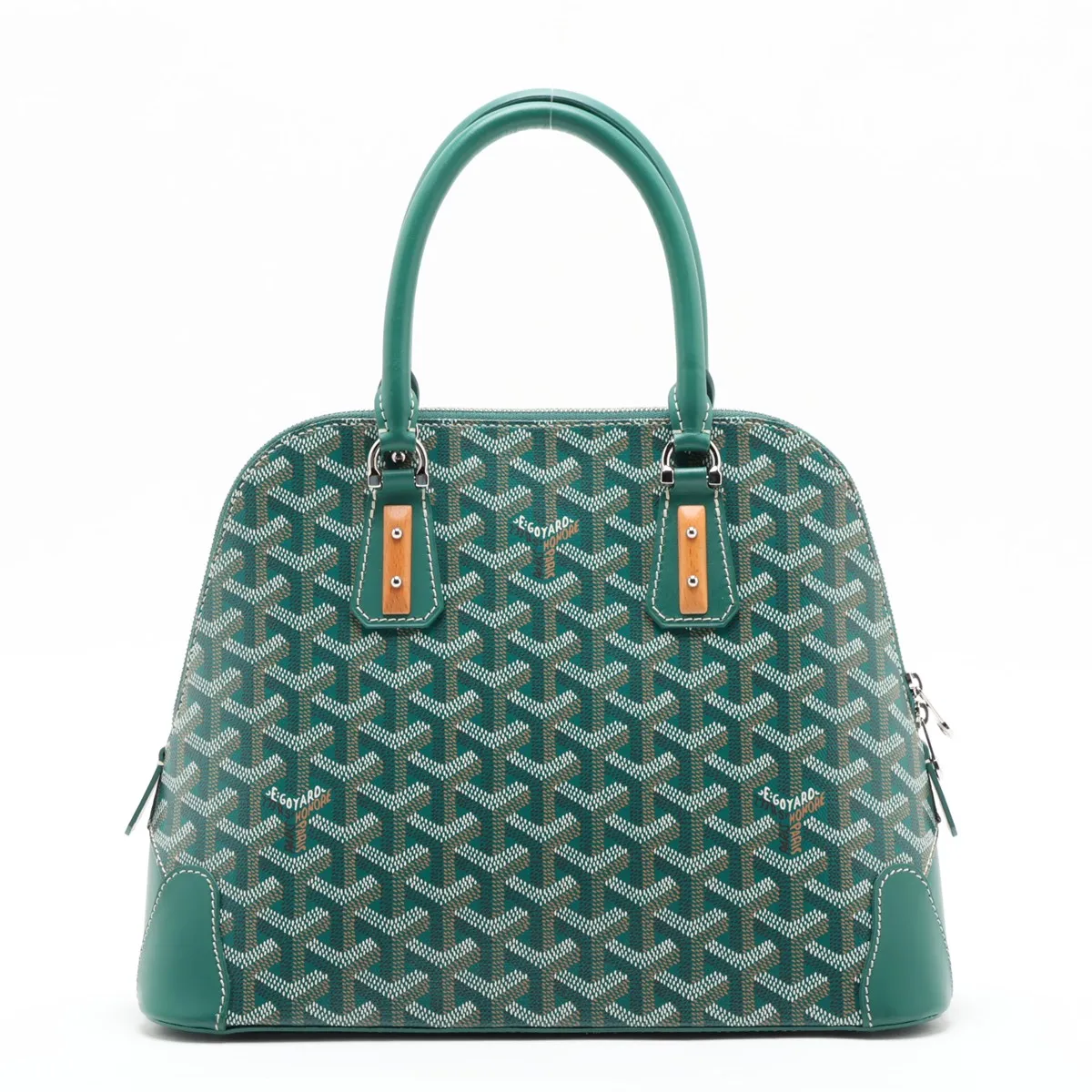 Vendome PVC x Leather 2-Way Handbag, Green — view 2