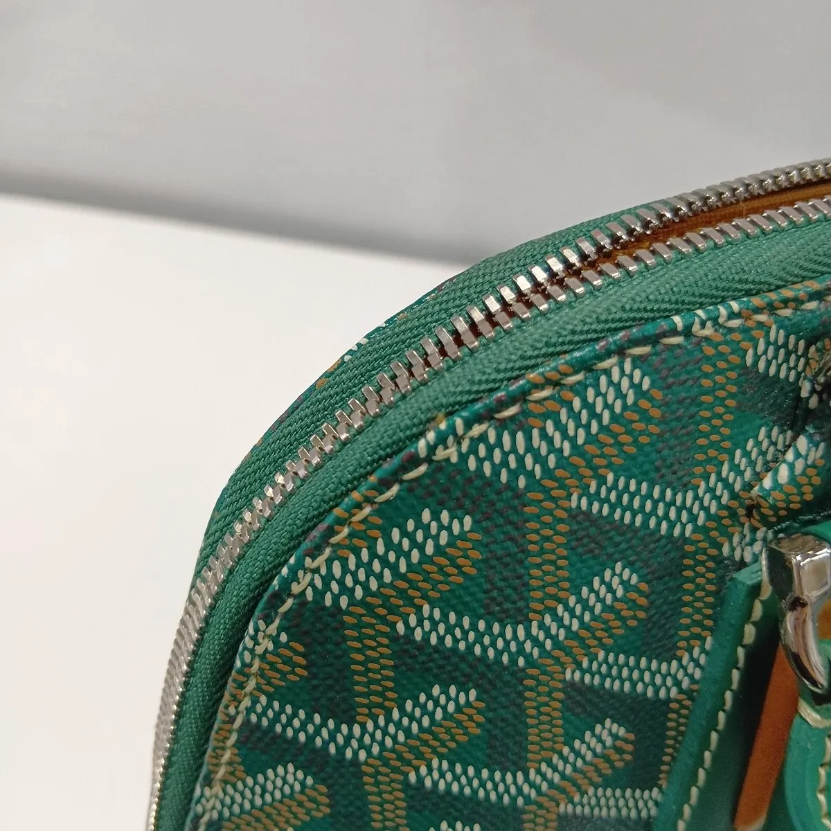 Vendome PVC x Leather 2-Way Handbag, Green — view 11
