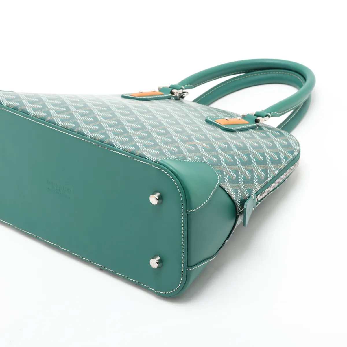 Vendome PVC x Leather 2-Way Handbag, Green — view 3