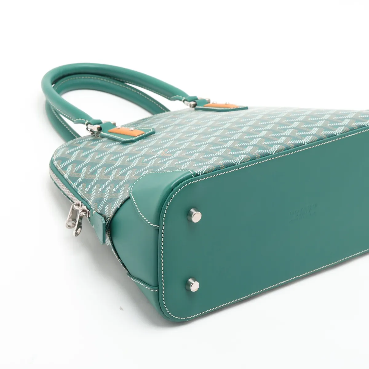 Vendome PVC x Leather 2-Way Handbag, Green — view 4
