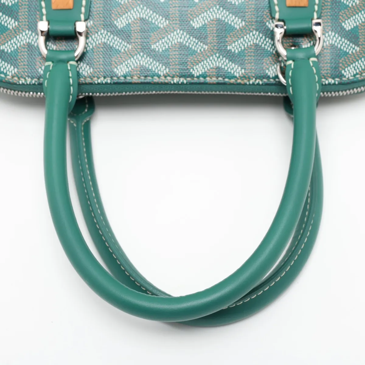 Vendome PVC x Leather 2-Way Handbag, Green — view 5