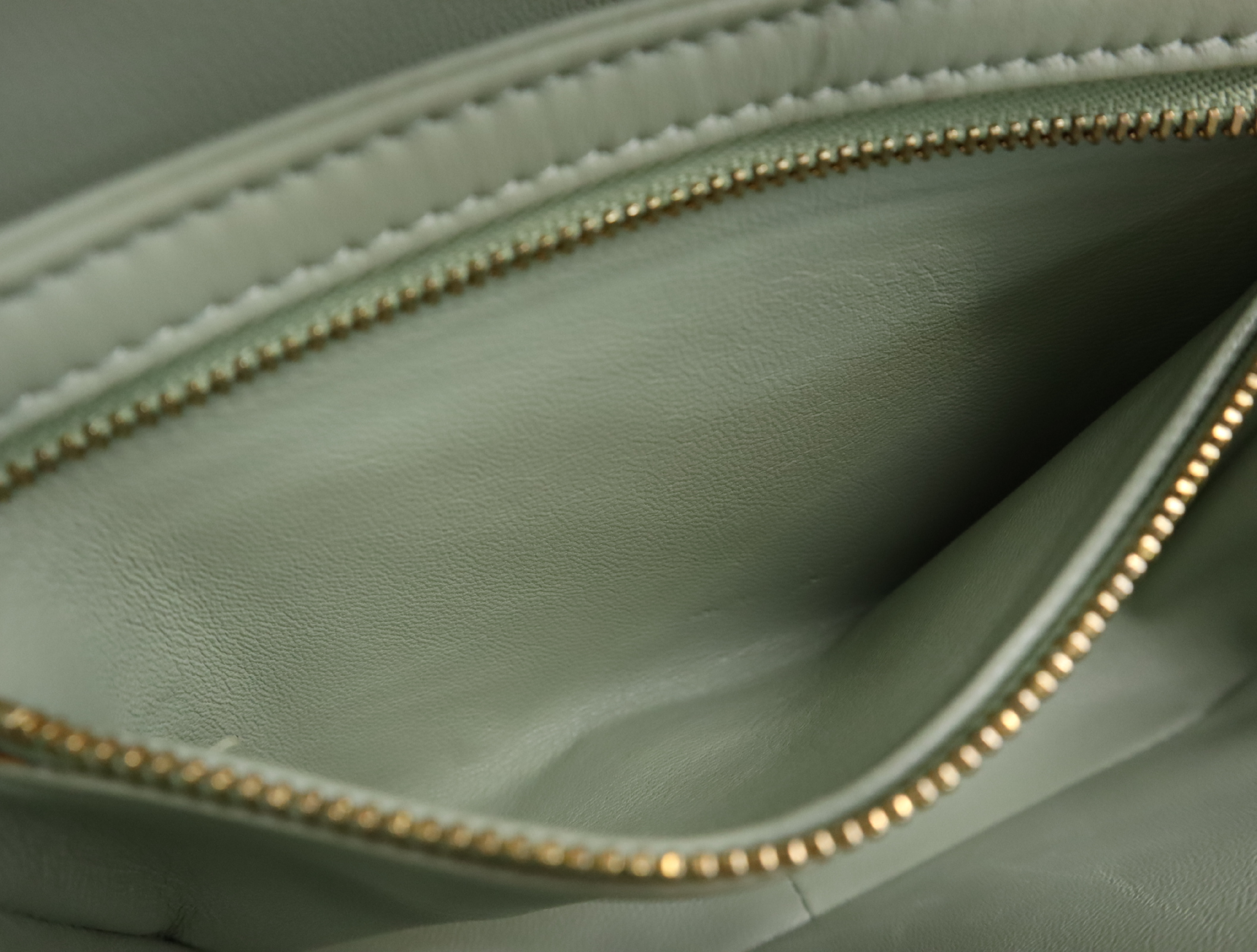 PVC x Leather Triomphe Shoulder Bag (Green/Brown) — view 15