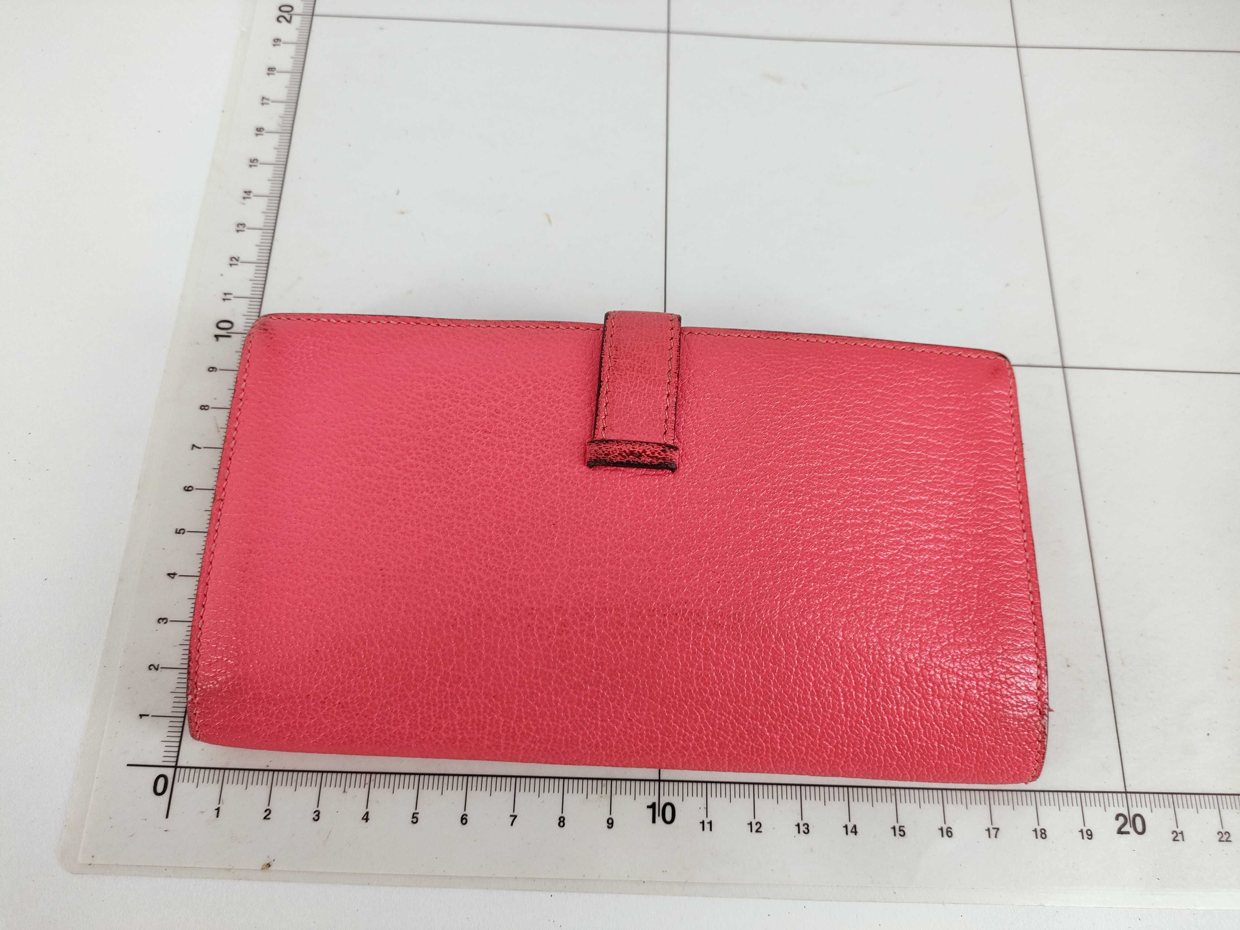Bearn Soufflé Chevre Mysore Long Wallet, Pink, Silver Hardware, A Stamp — view 2