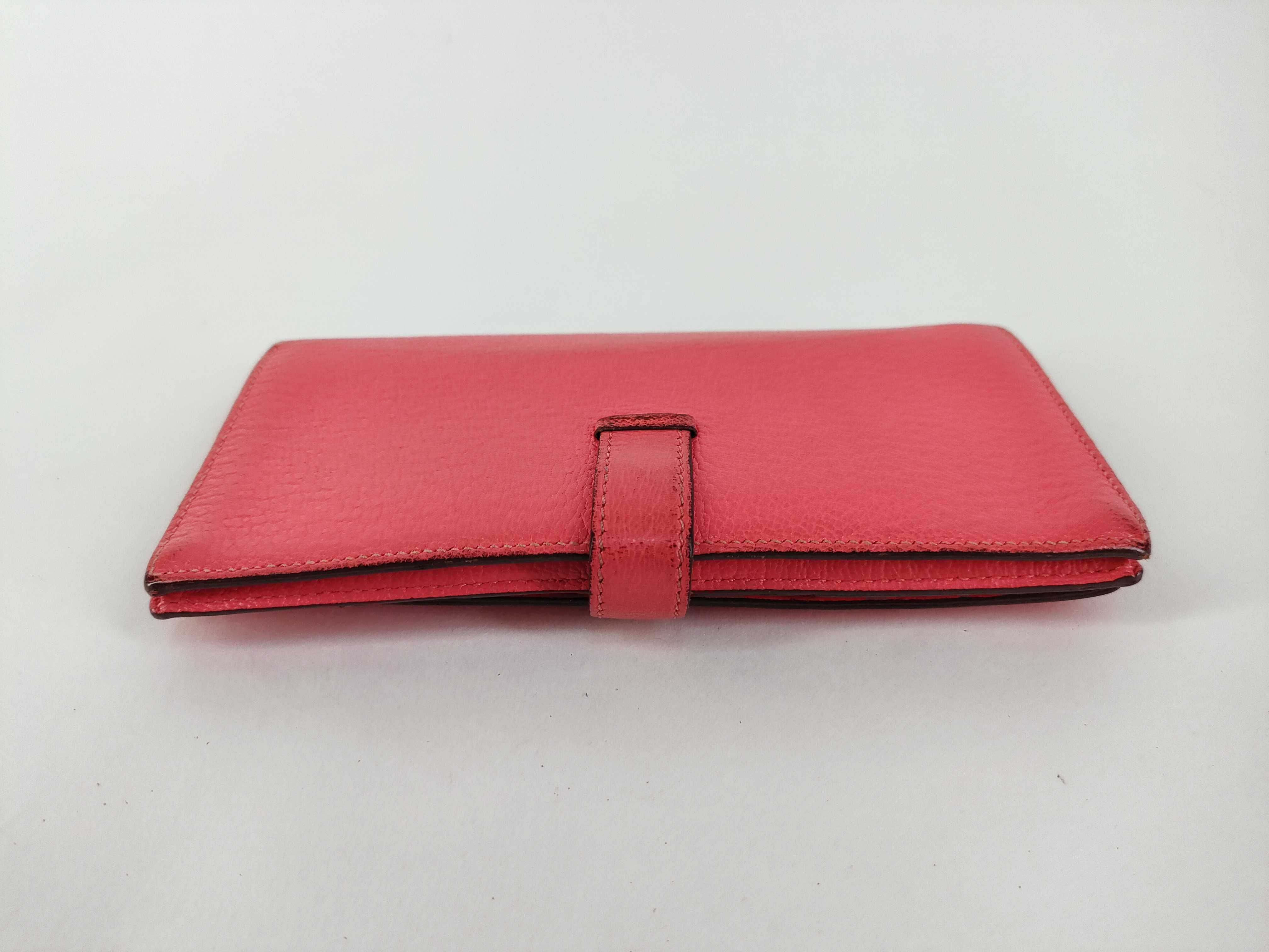 Bearn Soufflé Chevre Mysore Long Wallet, Pink, Silver Hardware, A Stamp — view 5