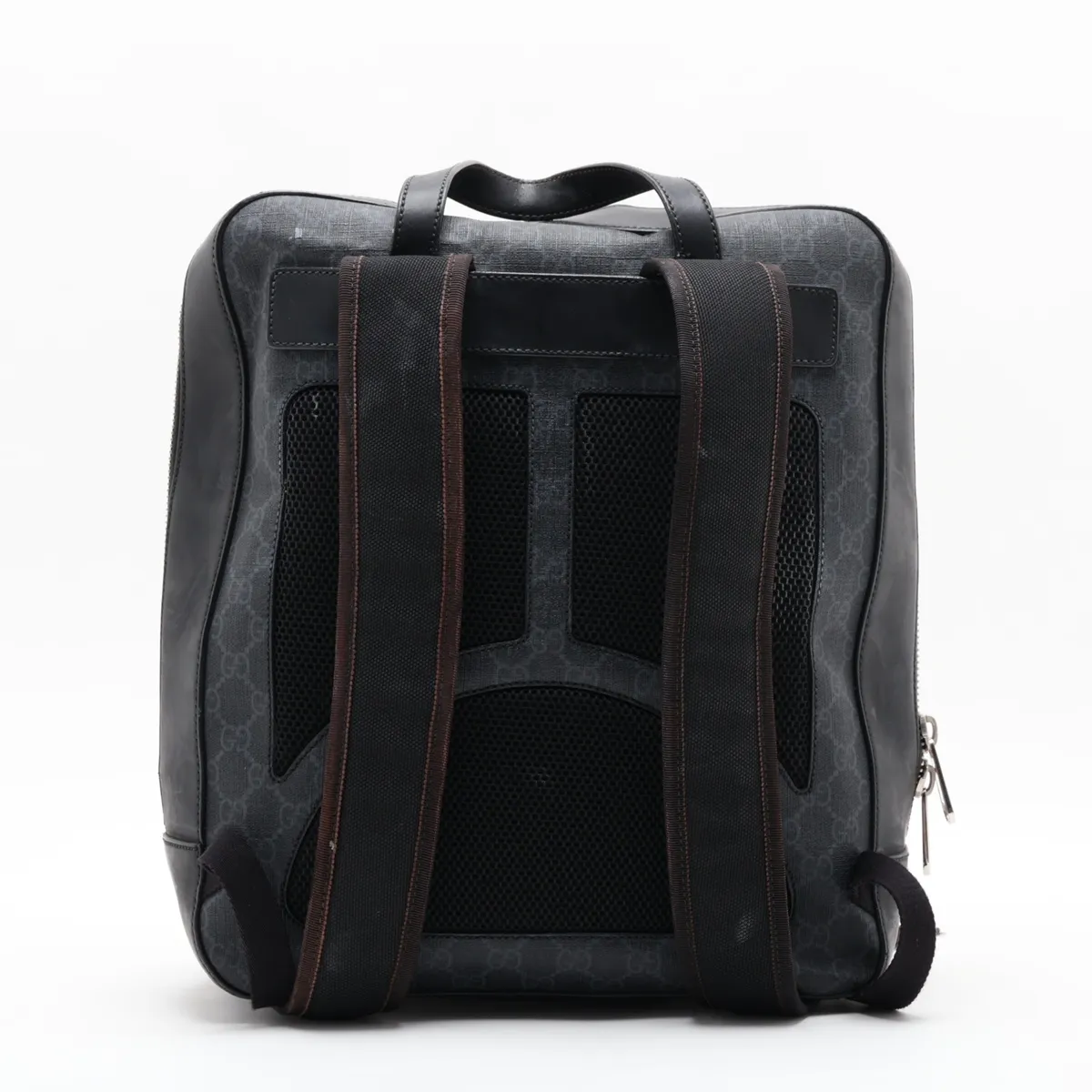 GG Supreme 478324 PVC x Leather Backpack/Rucksack, Black — view 2