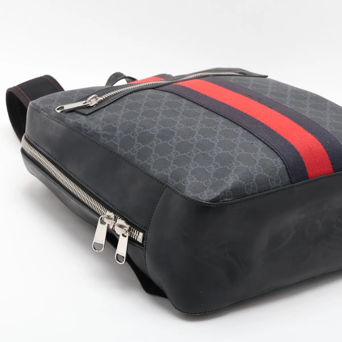 GG Supreme 478324 PVC x Leather Backpack/Rucksack, Black — view 4