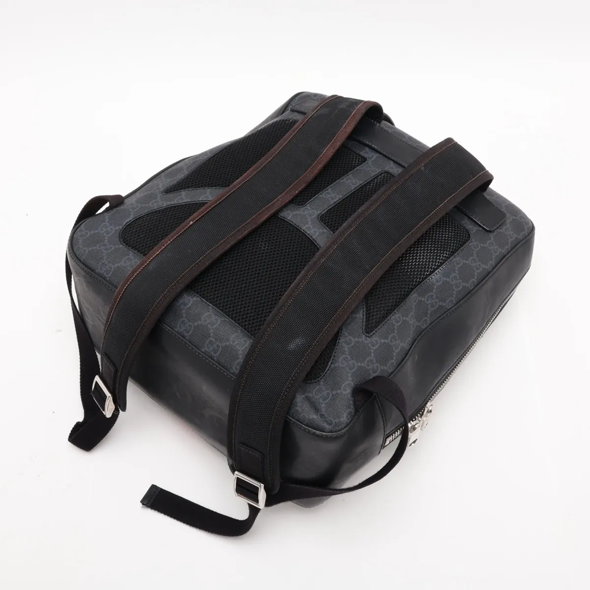 GG Supreme 478324 PVC x Leather Backpack/Rucksack, Black — view 5