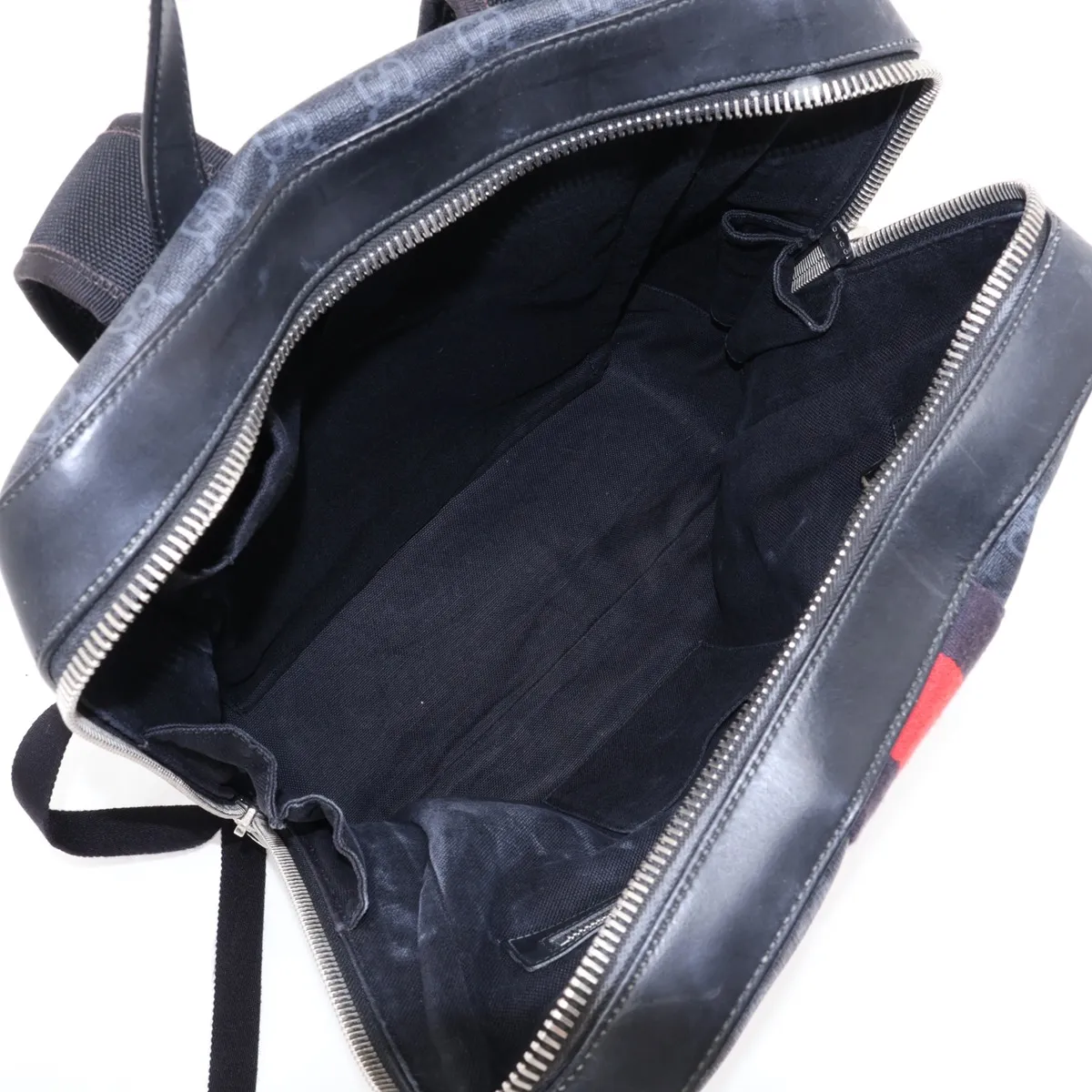 GG Supreme 478324 PVC x Leather Backpack/Rucksack, Black — view 7