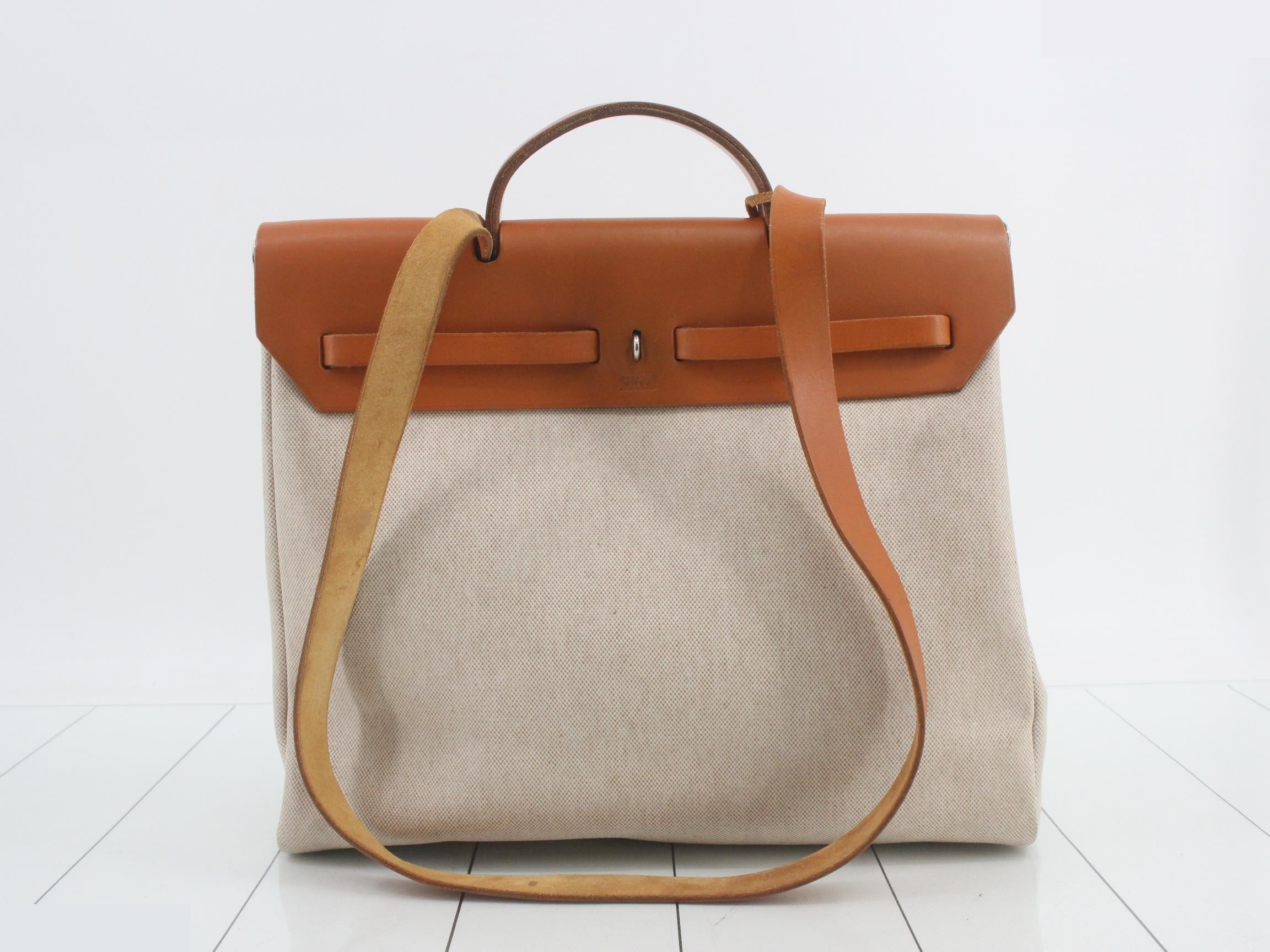 Herbag MM Canvas/Leather Shoulder/Handbag B Stamp — view 2