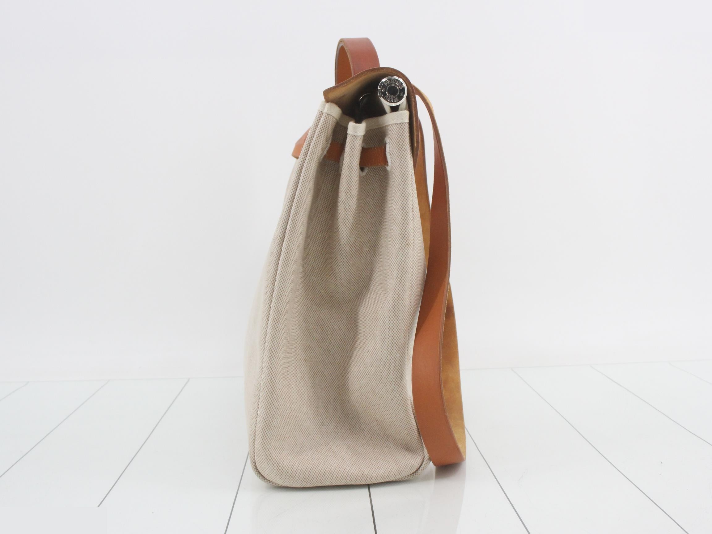 Herbag MM Canvas/Leather Shoulder/Handbag B Stamp — view 4