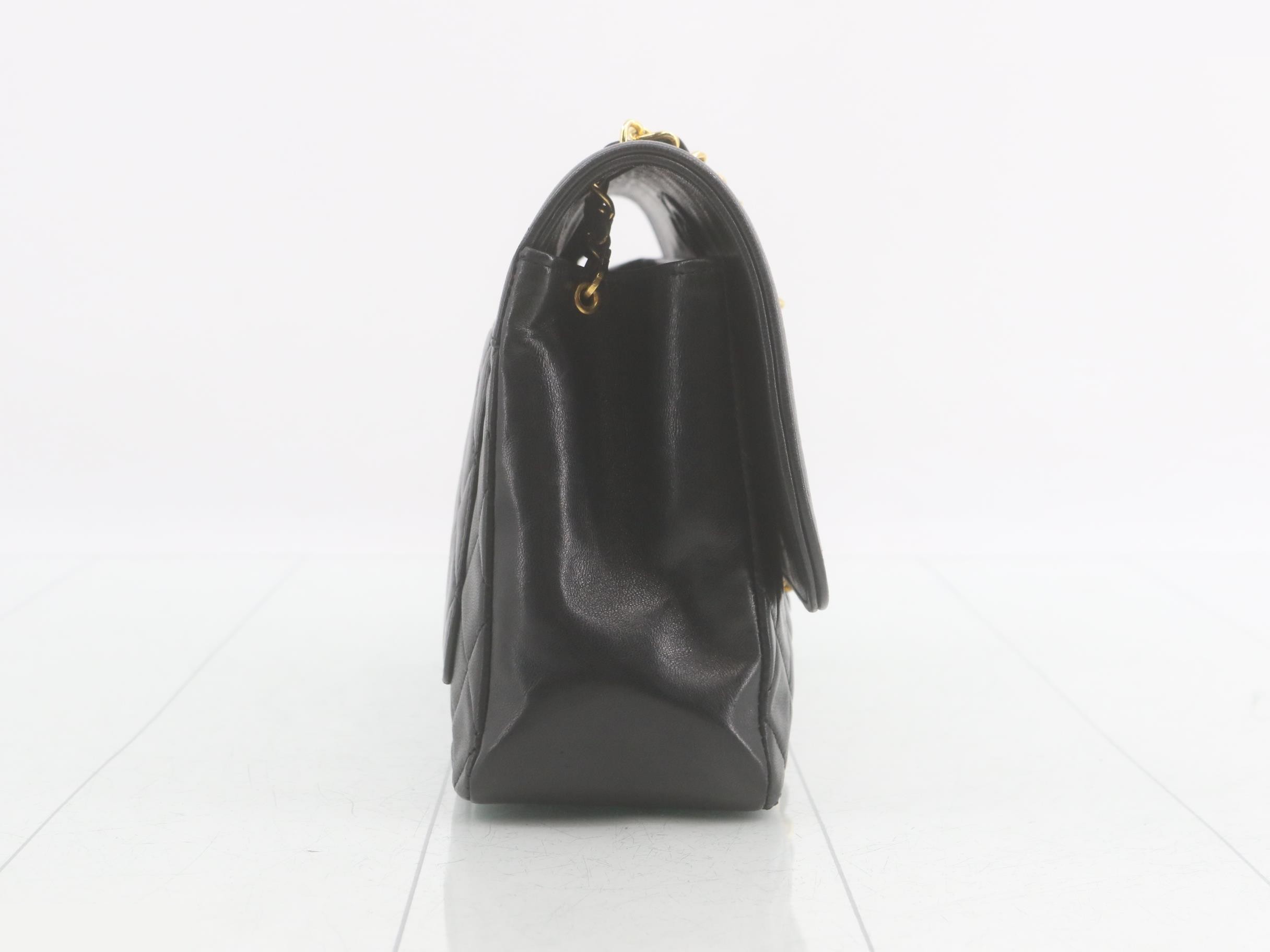 Matelassé lambskin chain shoulder bag with pouch — view 4
