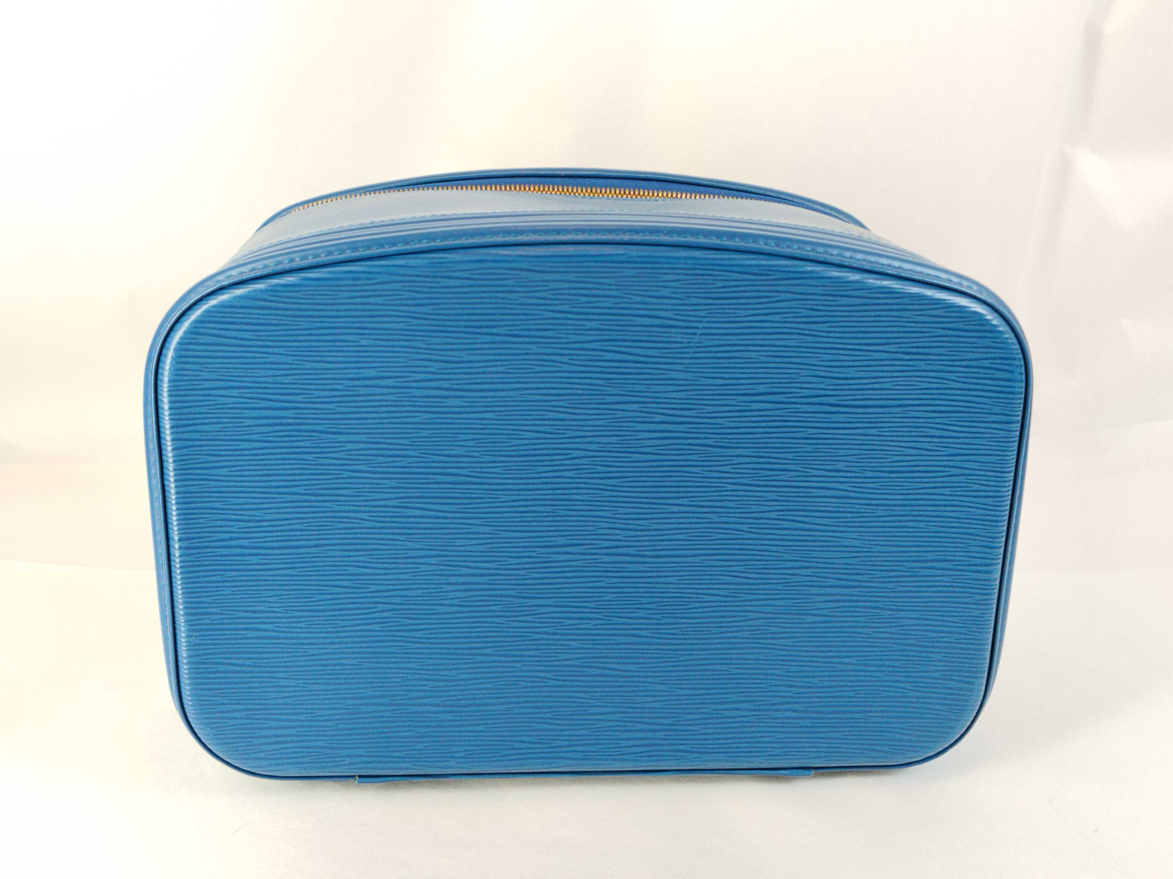 Epi Nice M48015 Blue Vanity Bag with Stitching Label — view 8