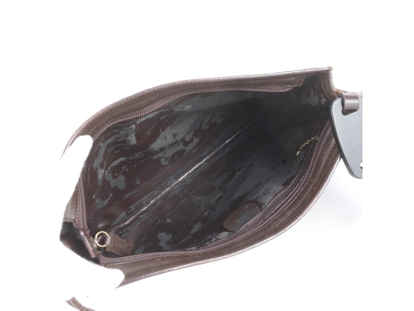 Leather chain shoulder bag, crossbody bag. — view 7
