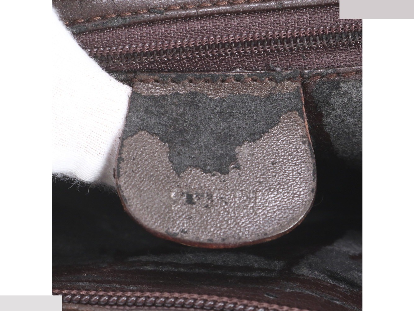 Leather chain shoulder bag, crossbody bag. — view 8