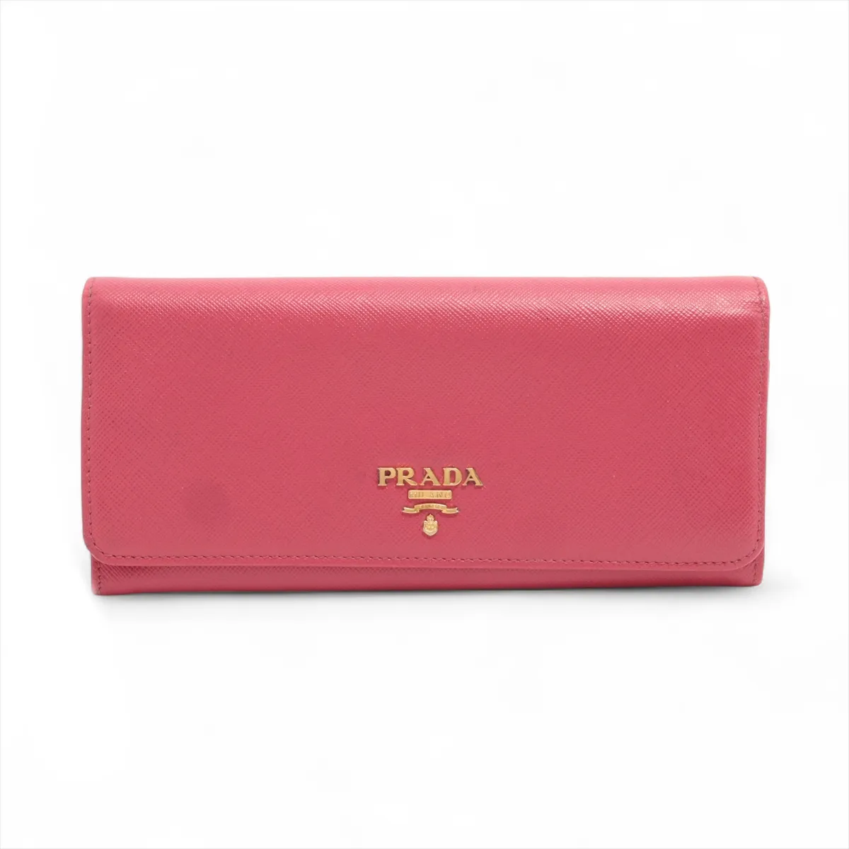 Saffiano Metal 1M1132 Leather Long Wallet Pink