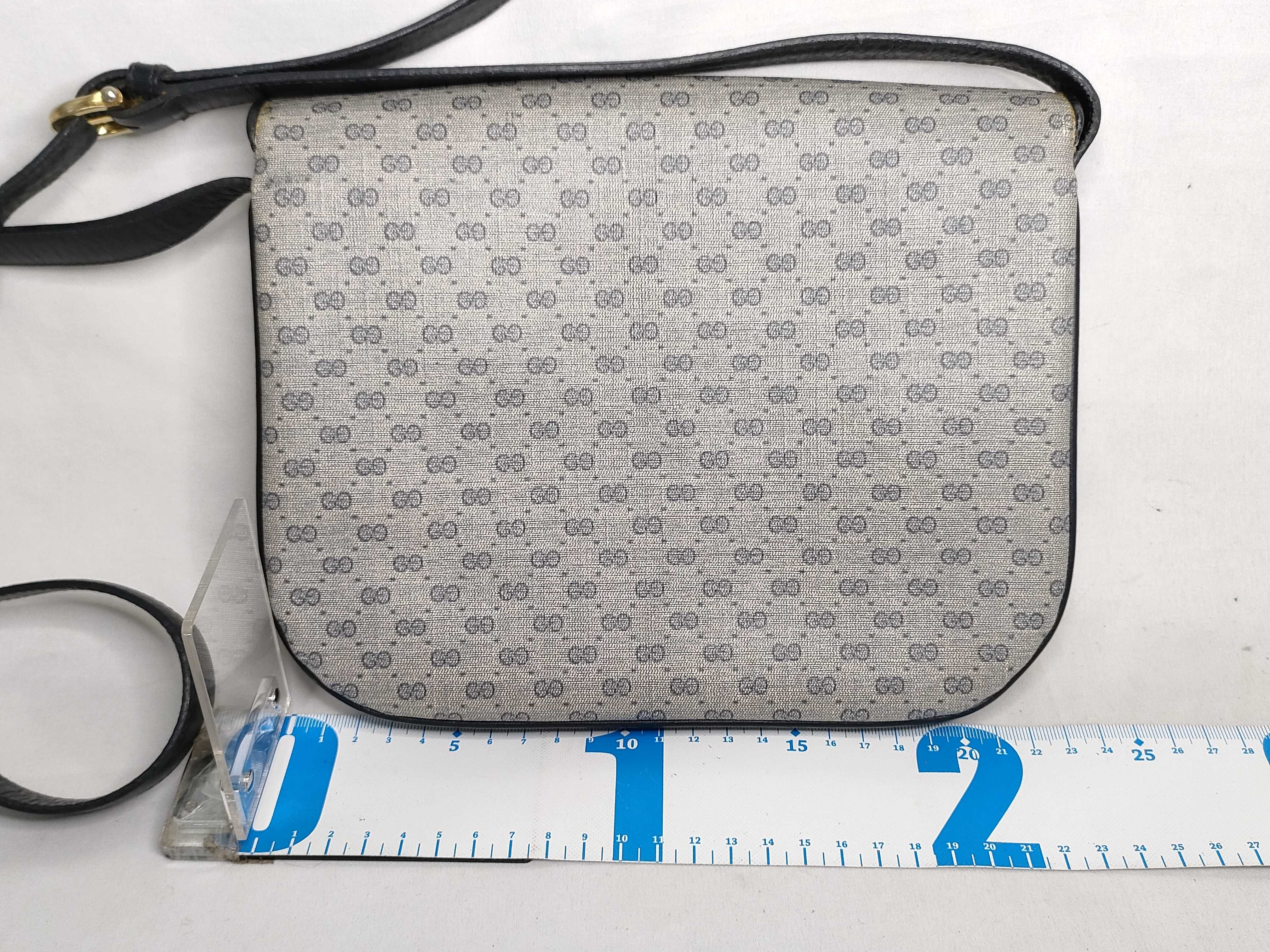 GG Gucci 001 406 1780 Micro GG Shoulder Bag PVC Leather Navy Shoulder Bag — view 2
