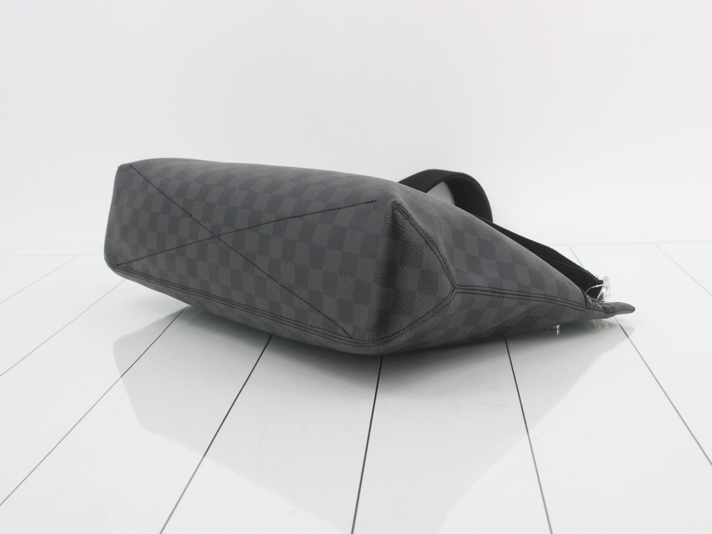 Damier Graphite Hunter Shoulder Bag, Black — view 6