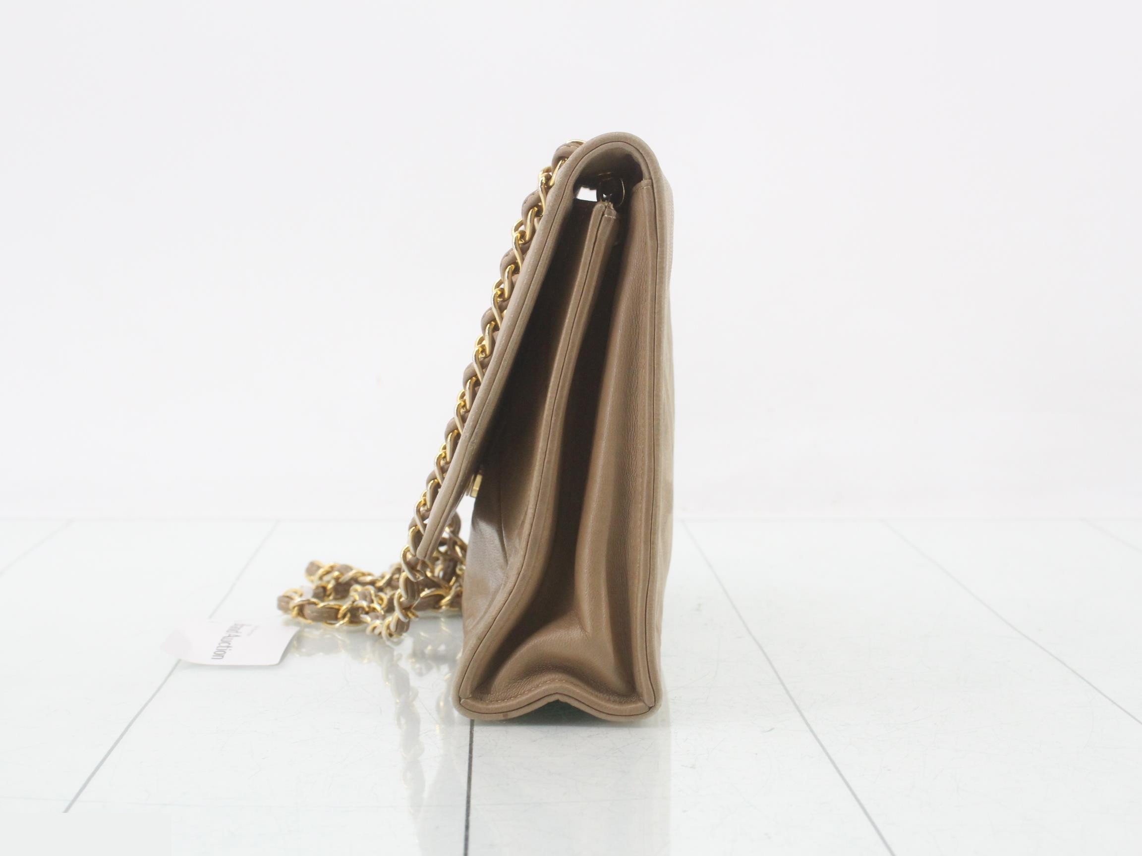 Chain shoulder bag, beige — view 3
