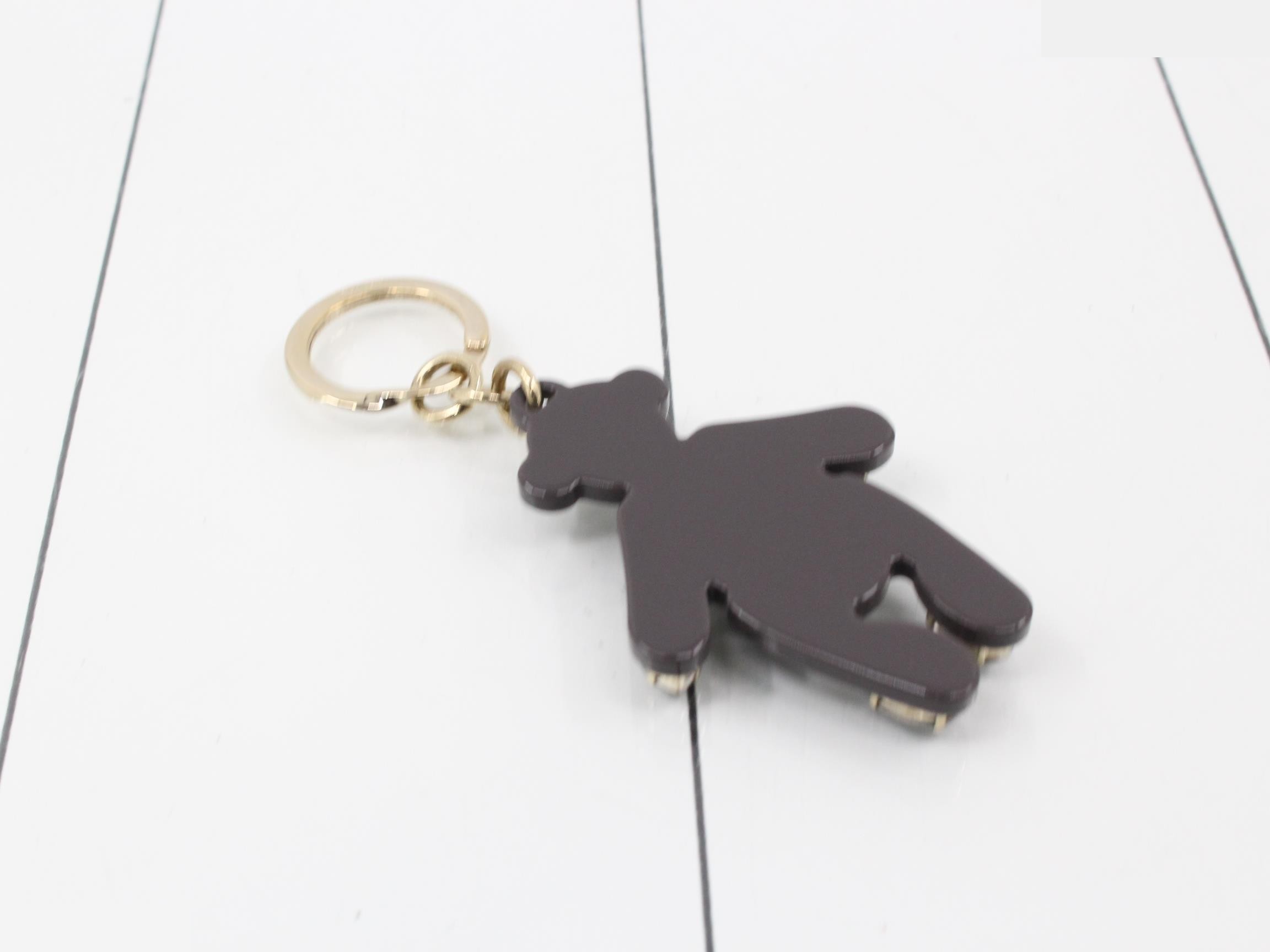 Crystal Stone Teddy Bear Keyring — view 2