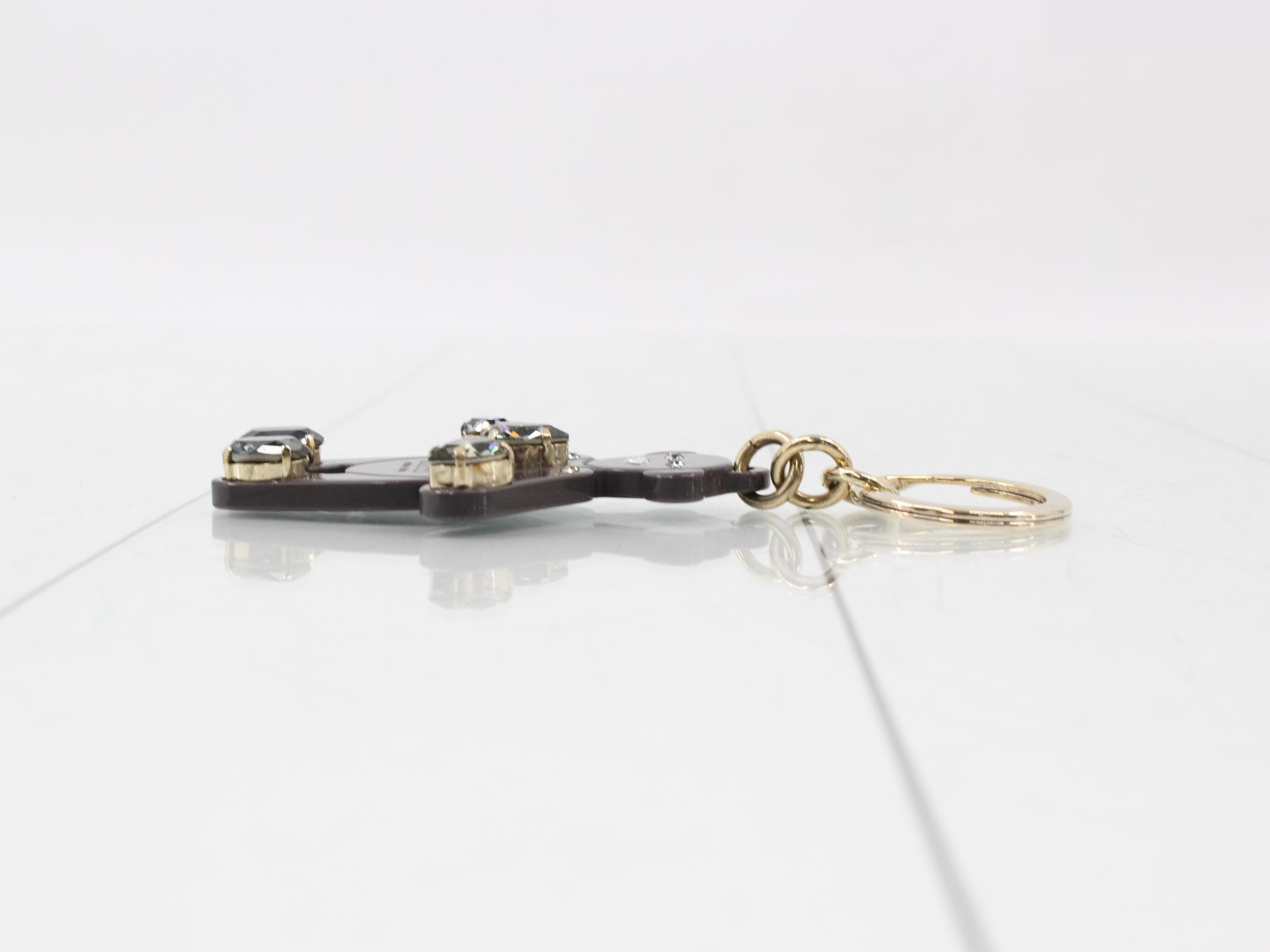 Crystal Stone Teddy Bear Keyring — view 3