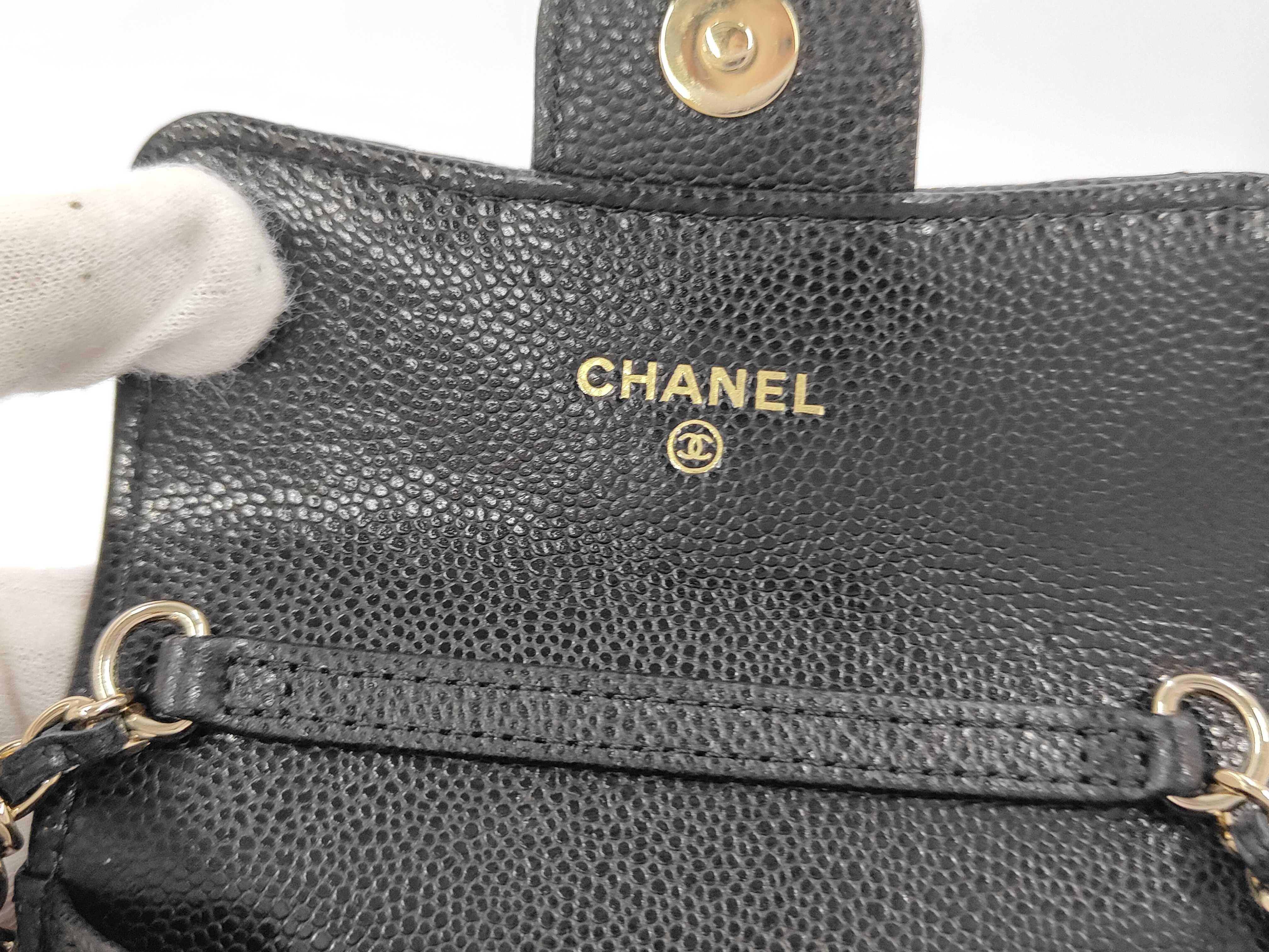 caviar skin mini chain wallet — view 11