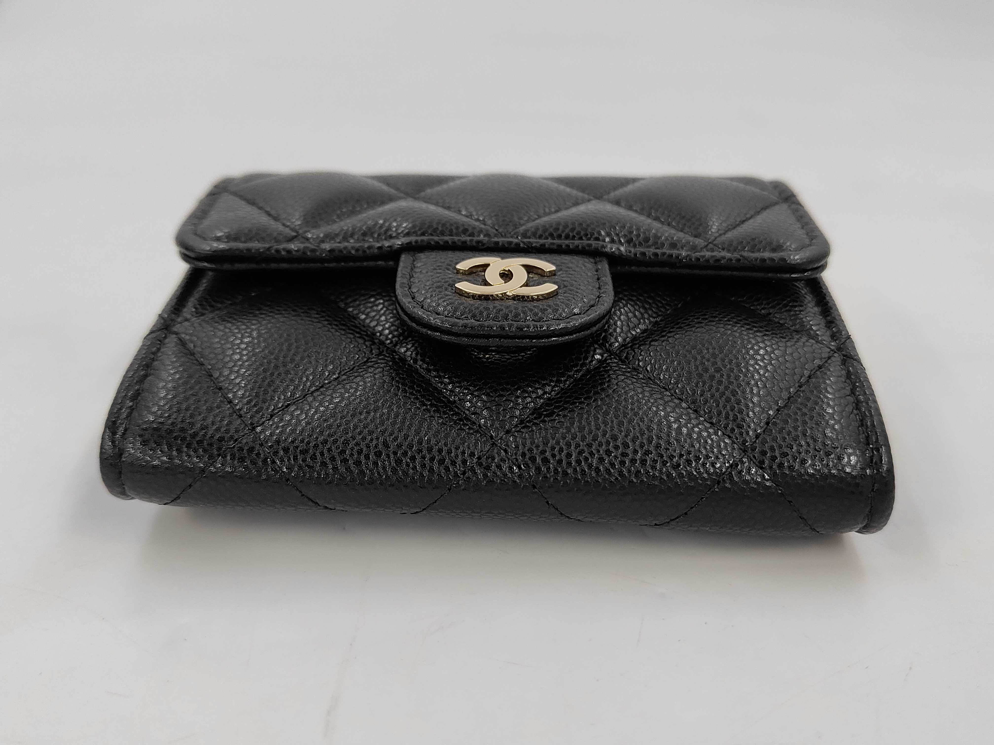 caviar skin mini chain wallet — view 3