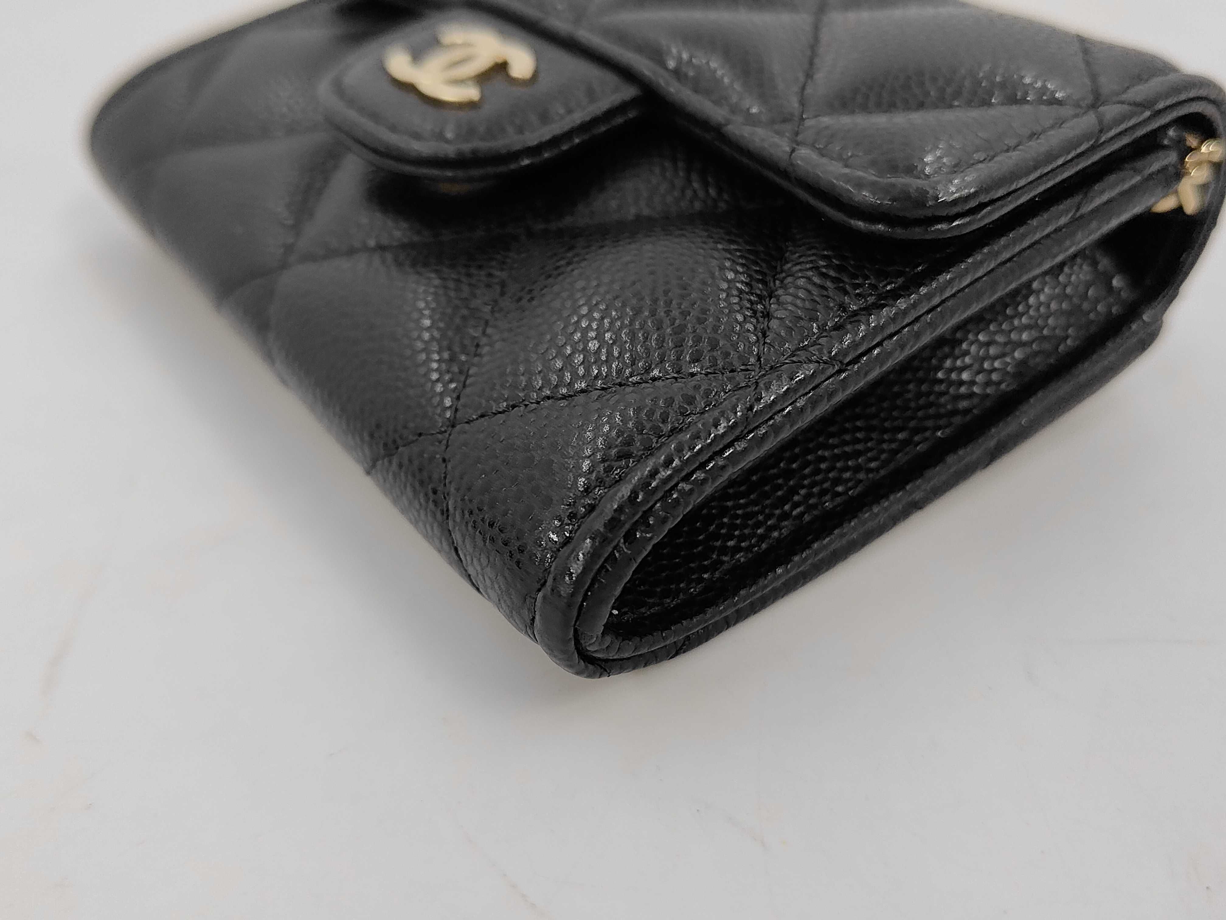 caviar skin mini chain wallet — view 4