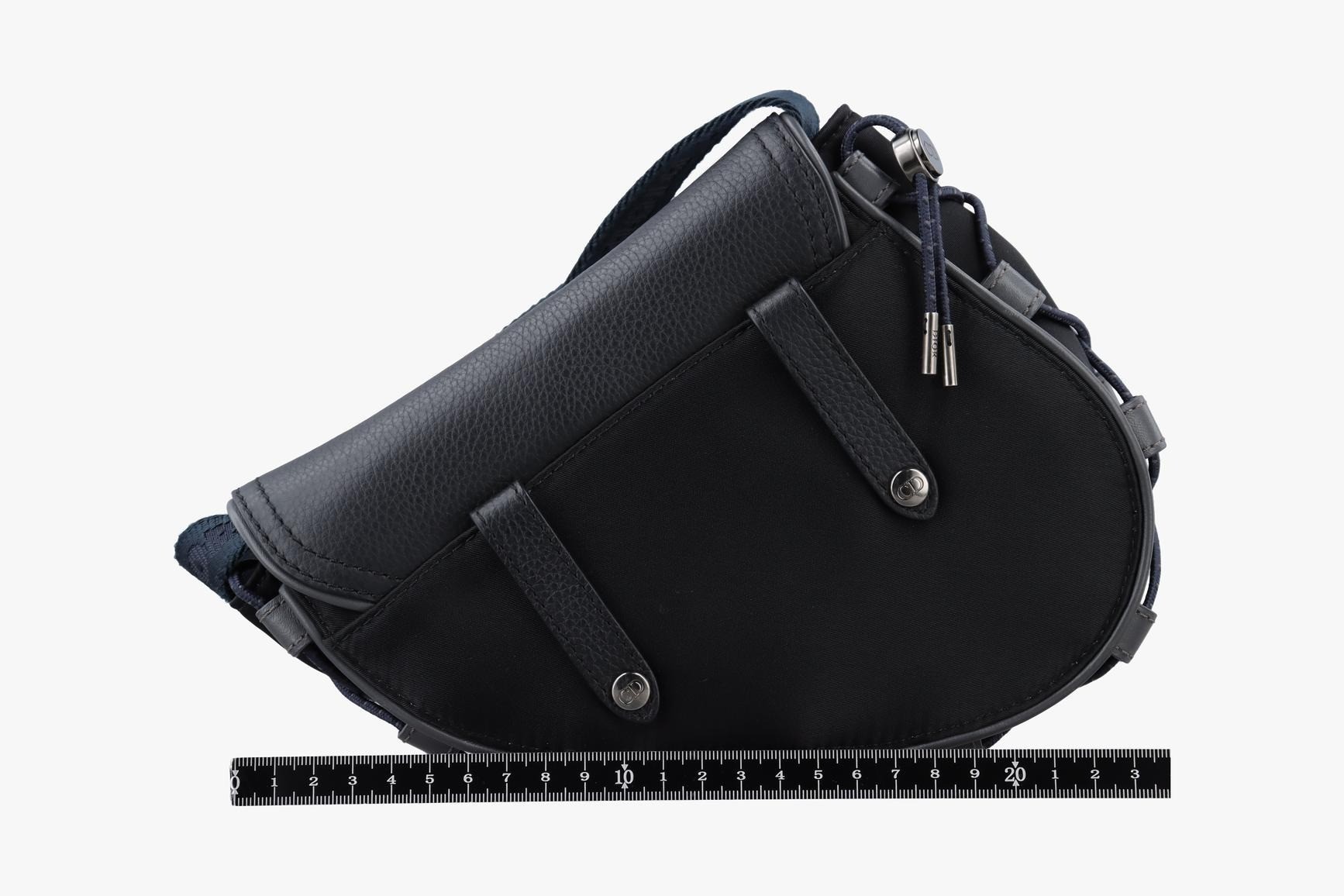 Saddle, Leather x Nylon, Black — view 2