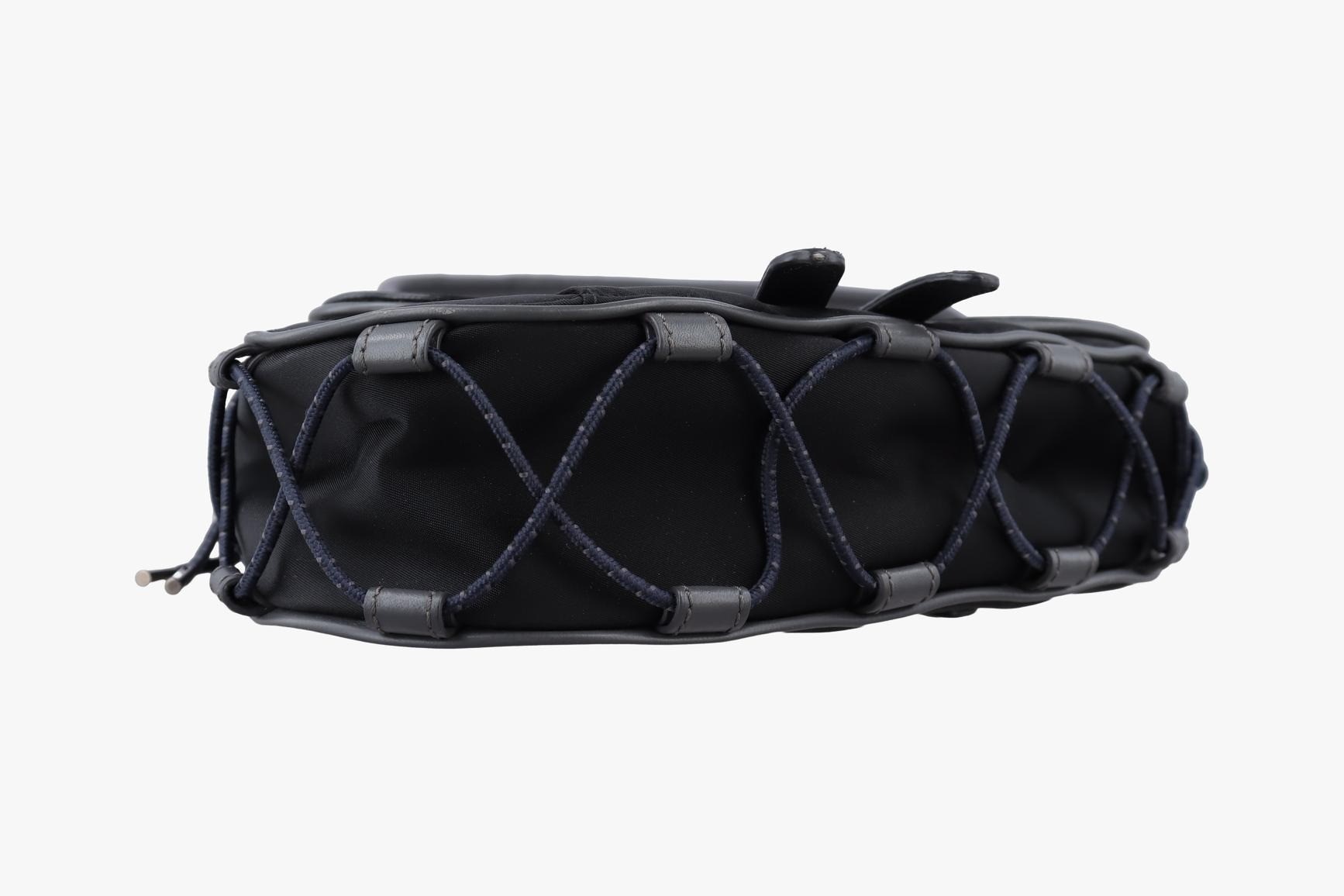 Saddle, Leather x Nylon, Black — view 3