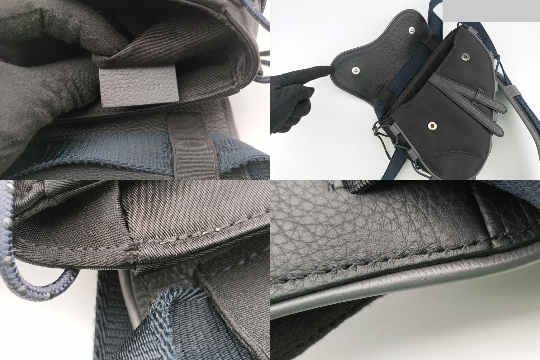 Saddle, Leather x Nylon, Black — view 8