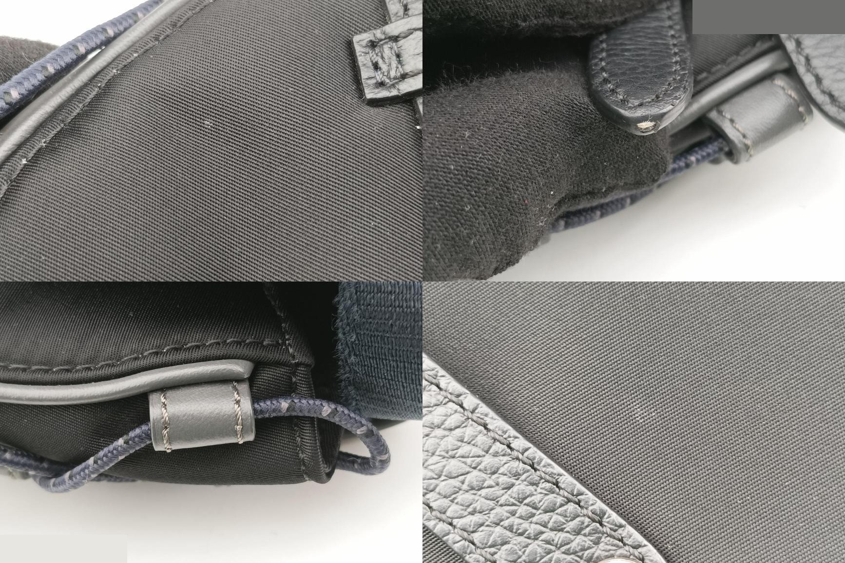 Saddle, Leather x Nylon, Black — view 9
